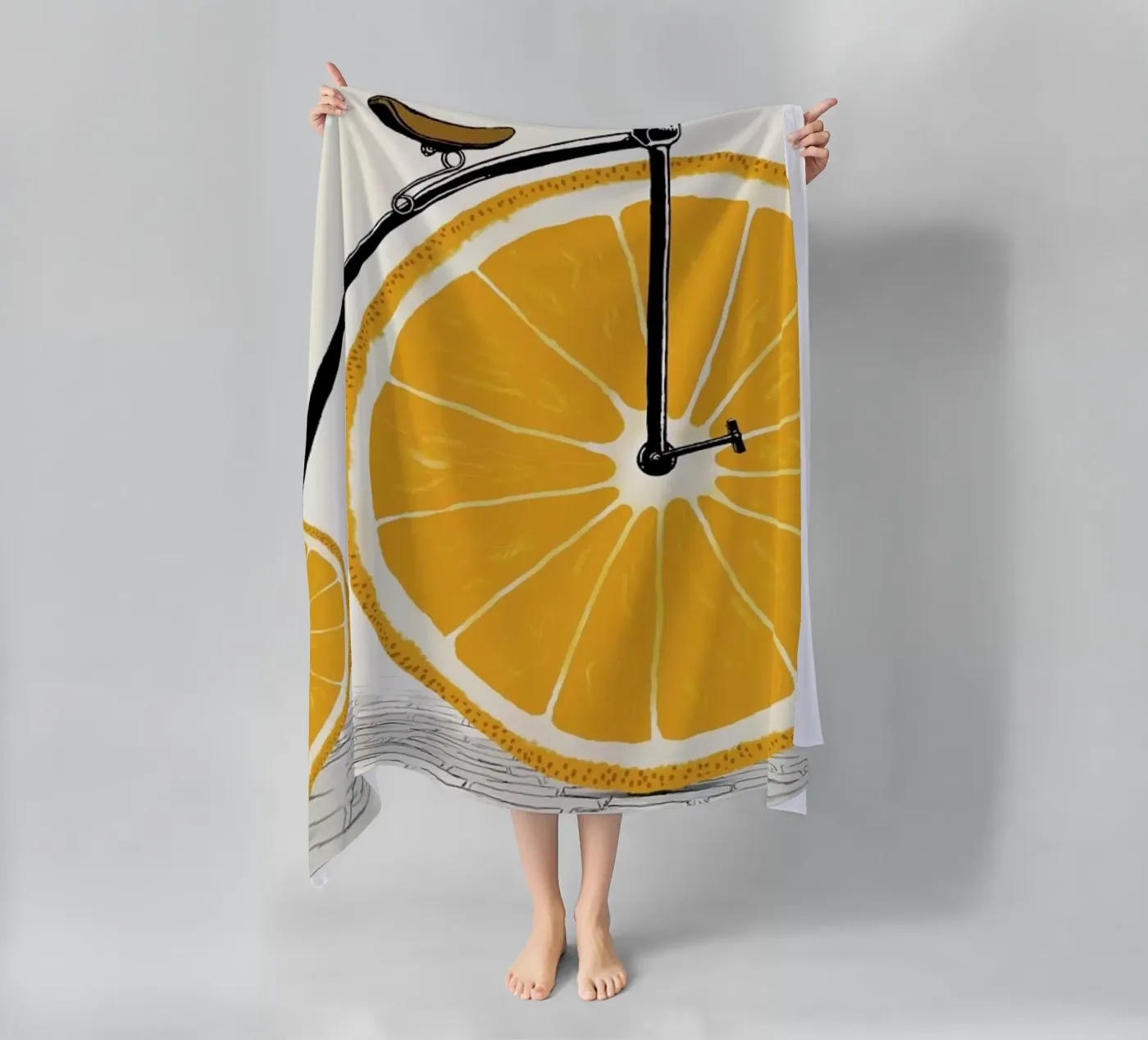 Orange Wheels telo mare da Florent Bodart