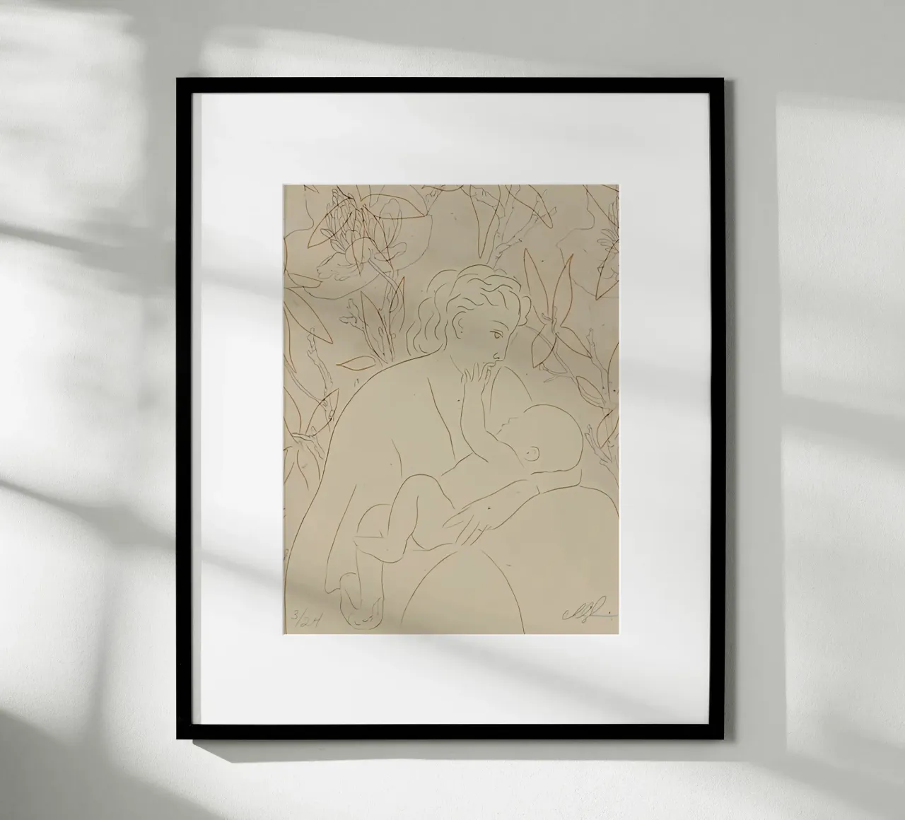 Amo appartenere a te poster con telaio in legno da Zach shop