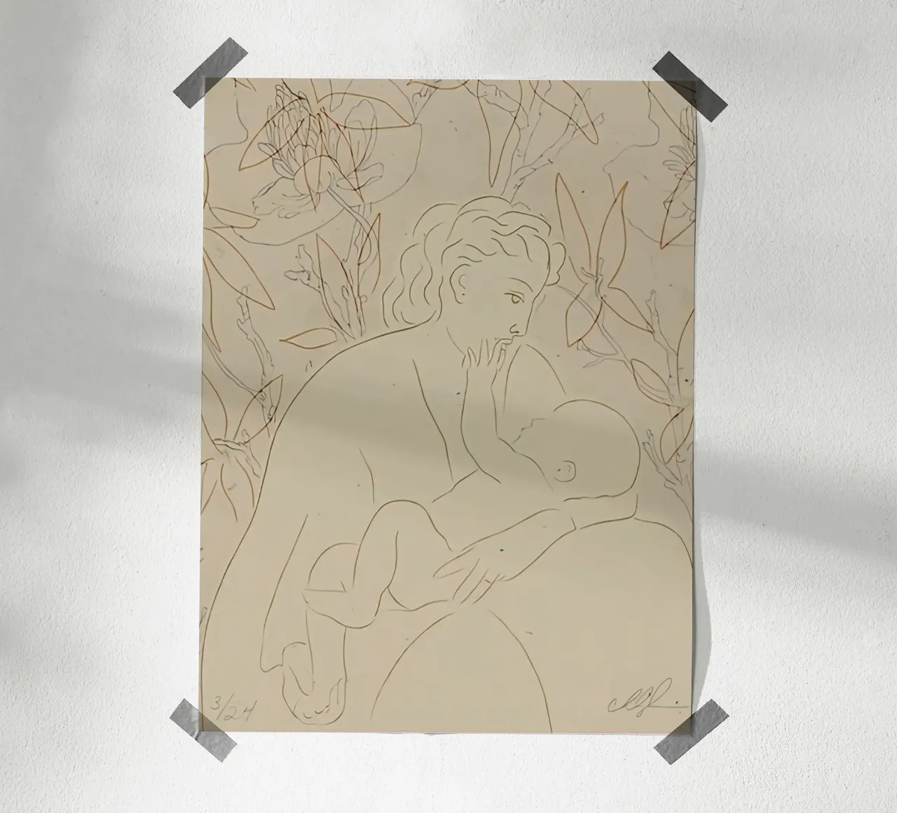 Amo appartenere a te poster con telaio in legno da Zach shop
