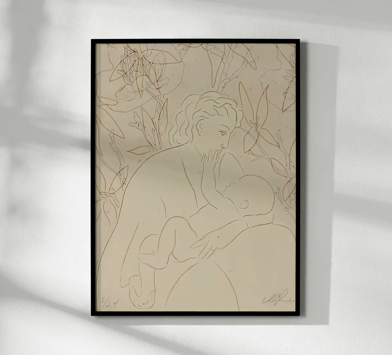Amo appartenere a te poster con telaio in legno da Zach shop