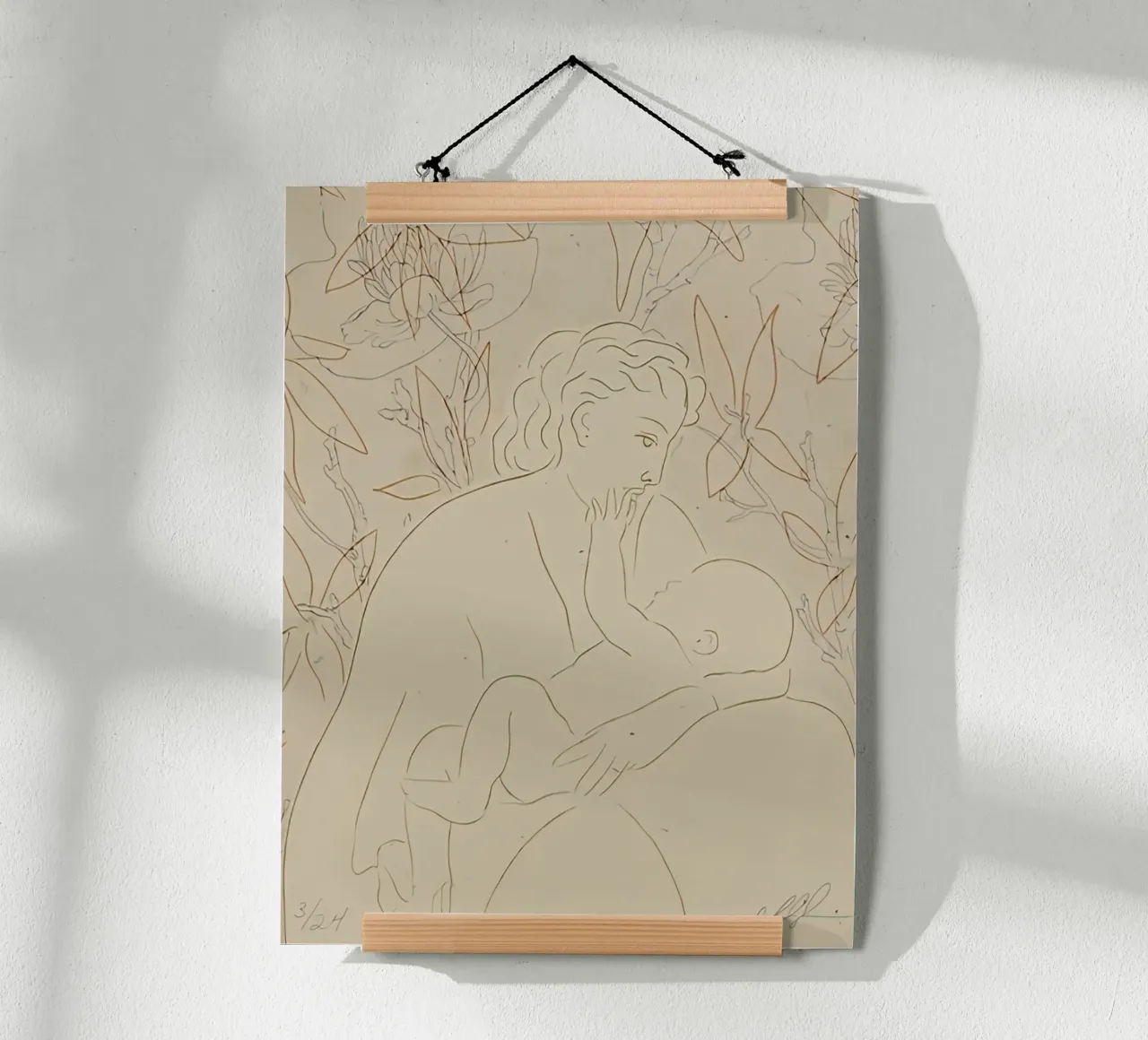 Amo appartenere a te poster con telaio in legno da Zach shop