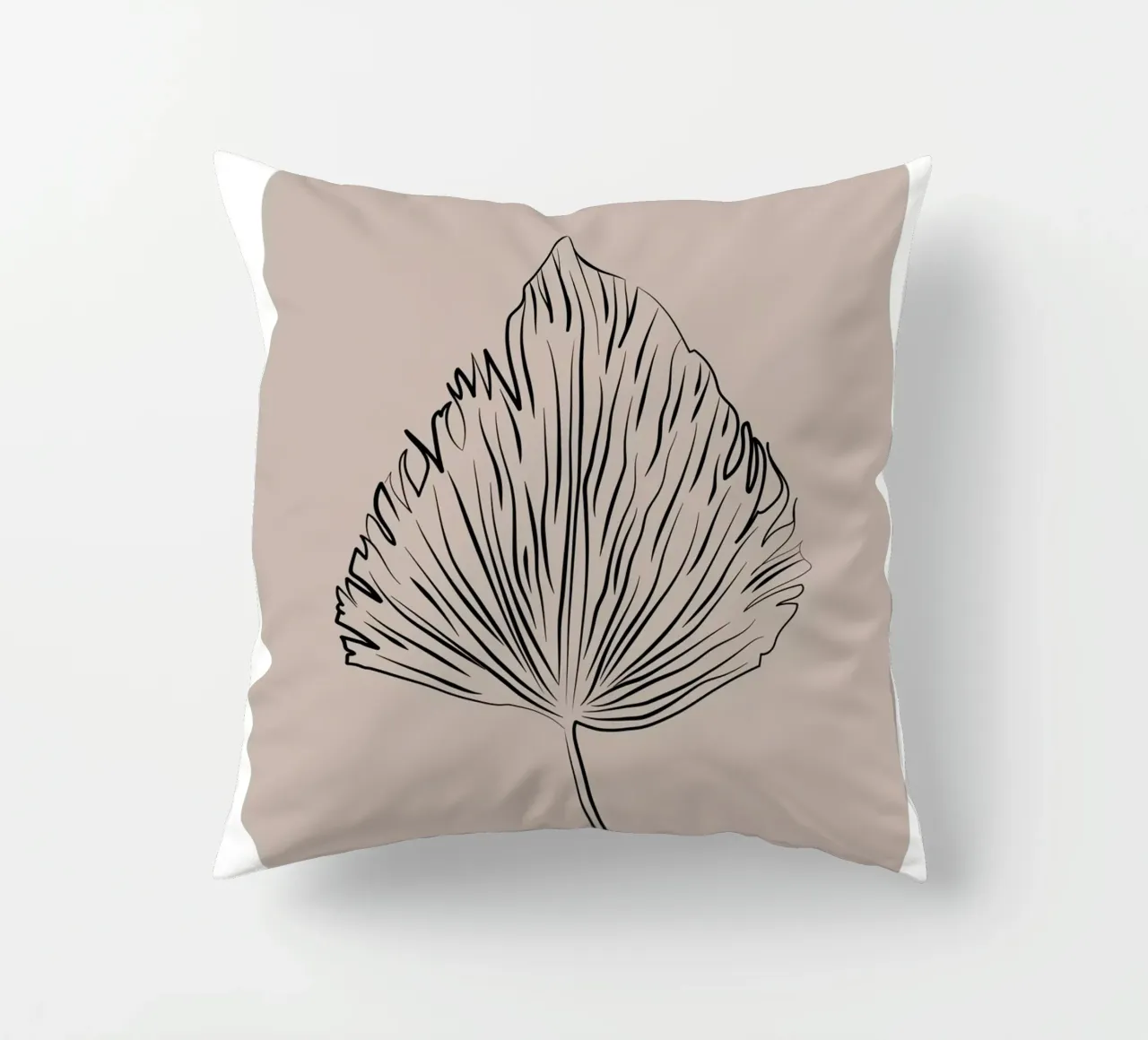 Boho Bohemian 3 Palm Frond cuscino da Boho Print Collection