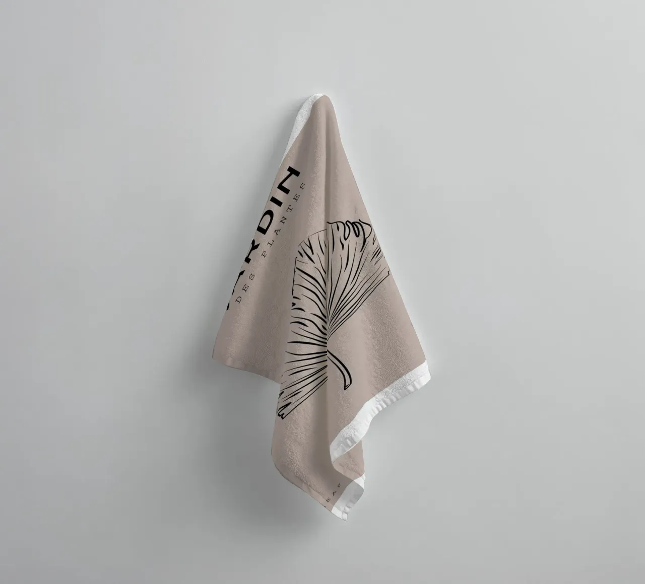 Boho Bohemian 3 Palm Frond towel by Boho Print Collection