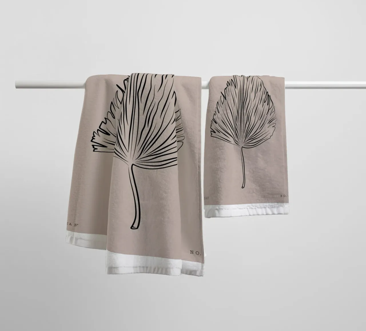 Boho Bohemian 3 Palm Frond towel by Boho Print Collection