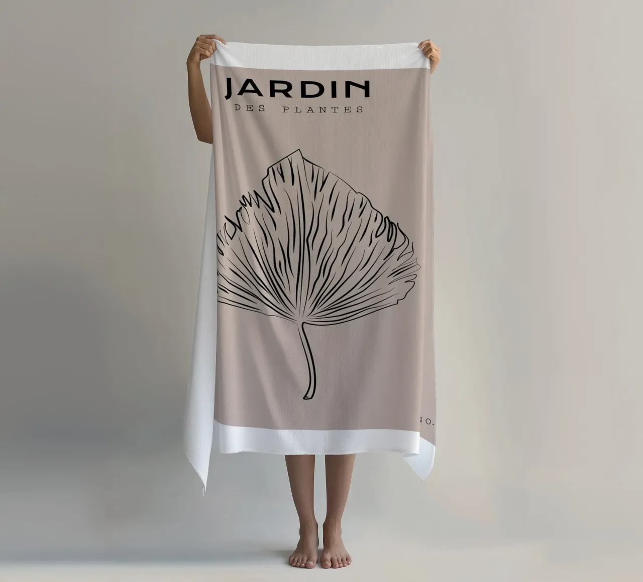 Boho Bohemian 3 Palm Frond telo mare da Boho Print Collection