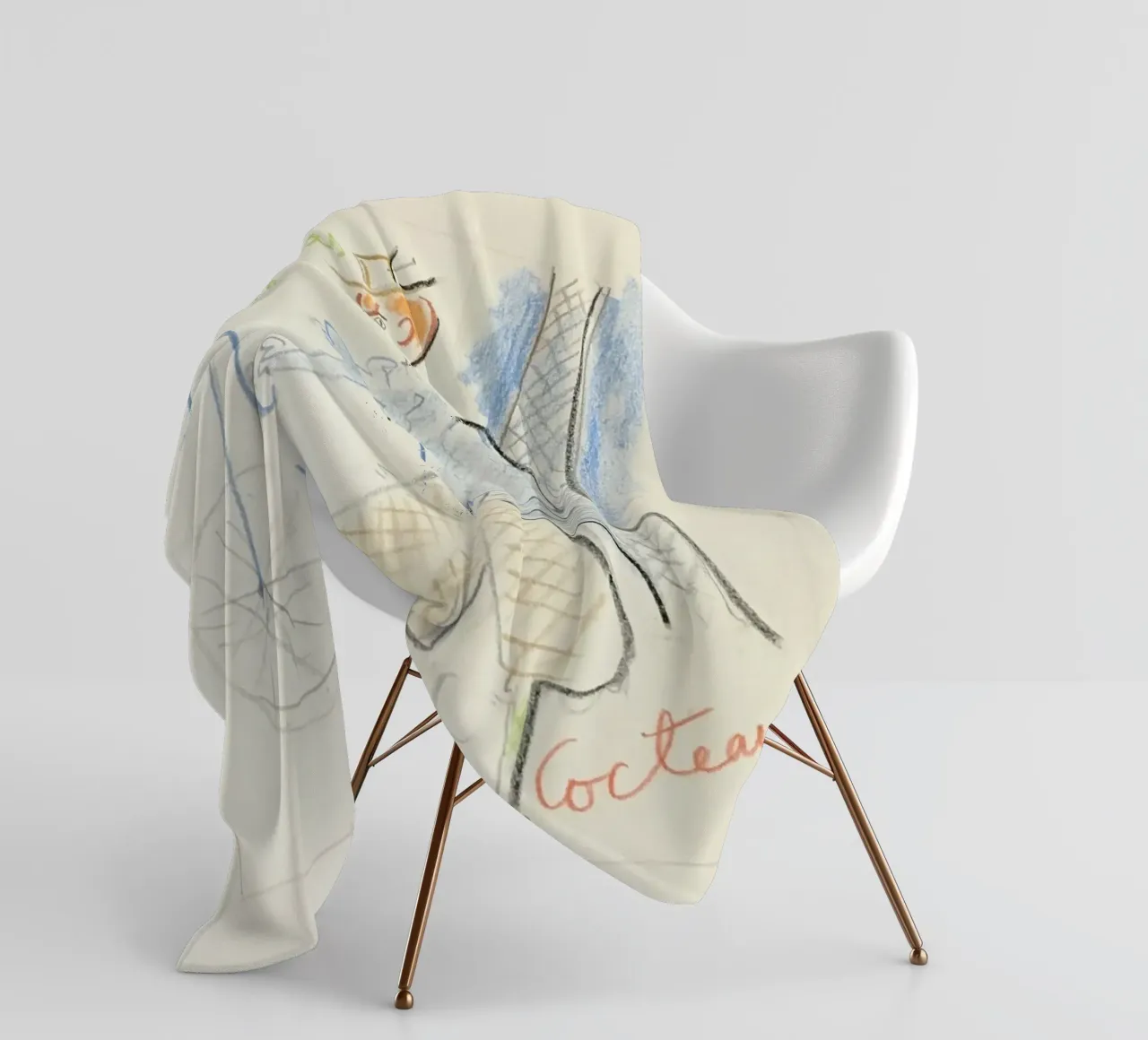 the maries of the eiffel tower fleece blanket by Collins Shop
