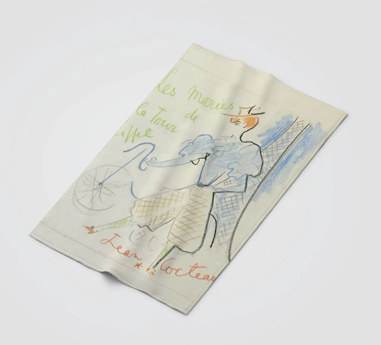 the maries of the eiffel tower fleece blanket by Collins Shop