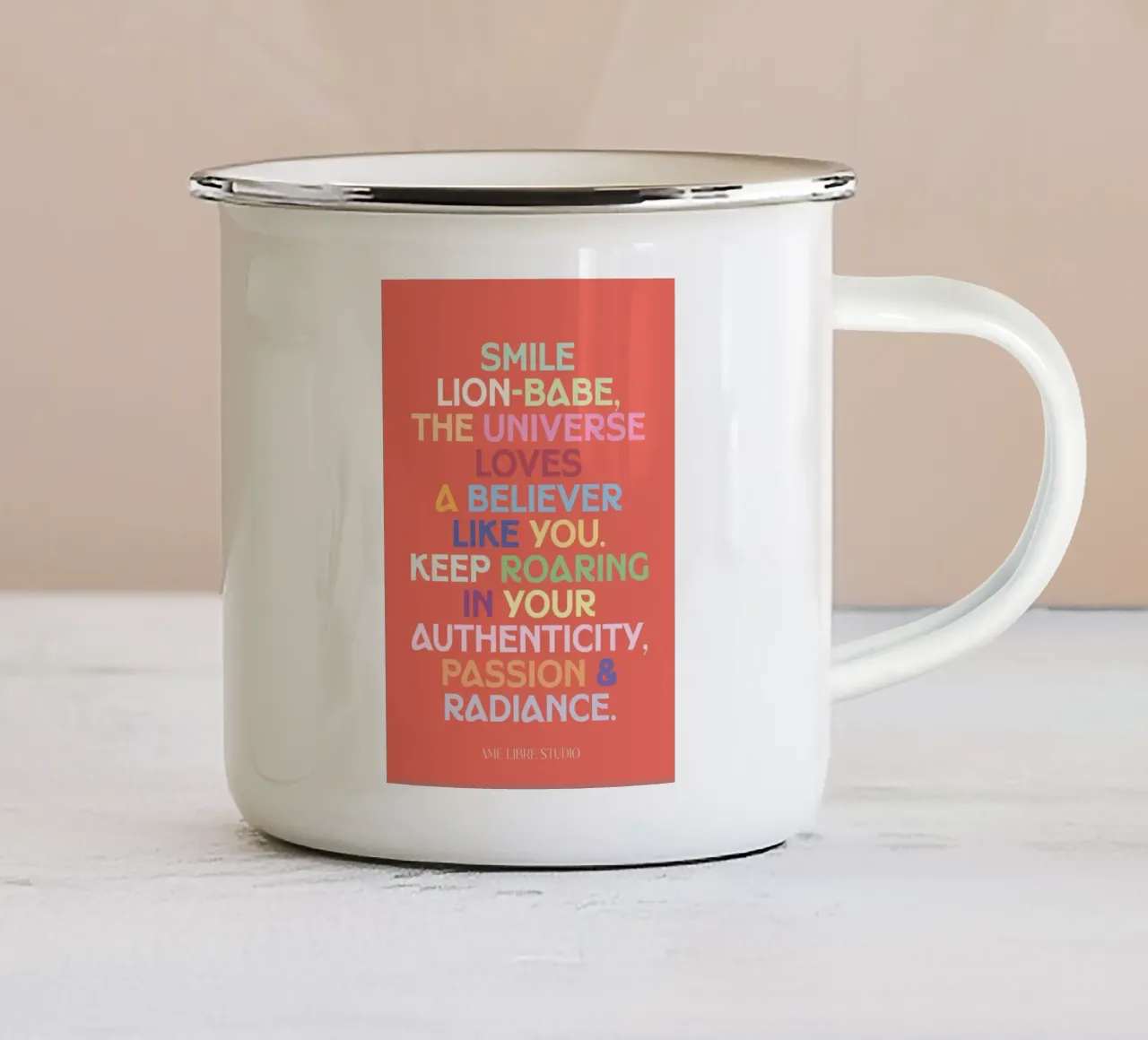 🦁 tazza in smalto da MENTHE SAUVAGE