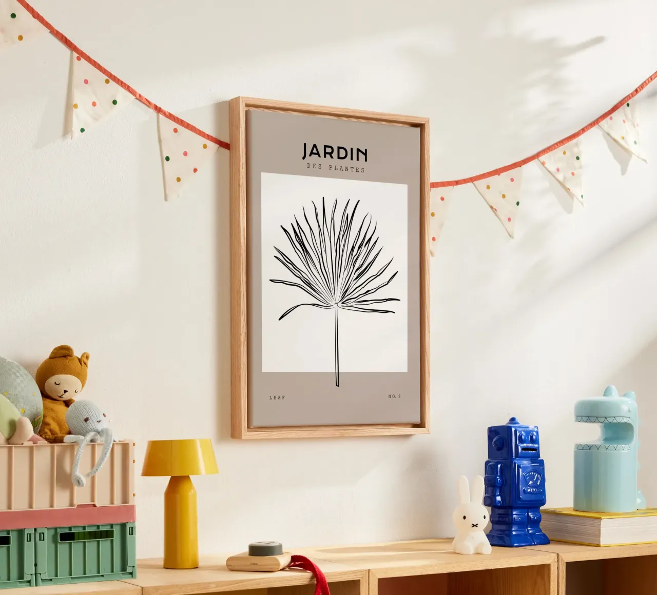 Boho Bohemian 3 Palm Sun tela con Cornice a cassetta da Boho Print Collection