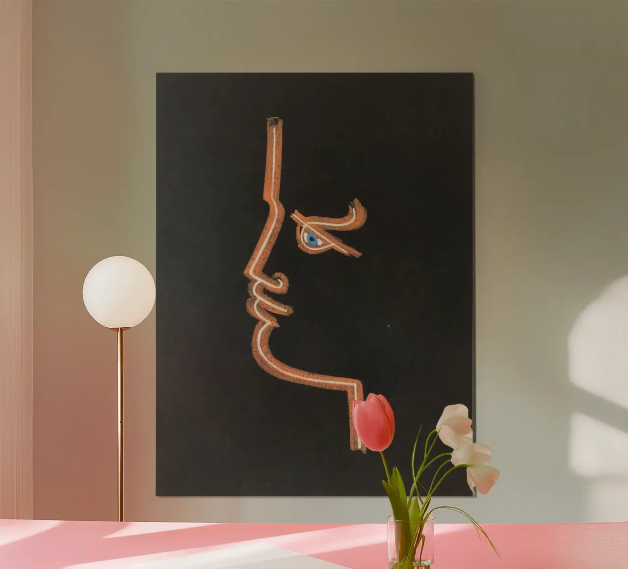 profilo in nero poster con telaio in alluminio da Collins Shop