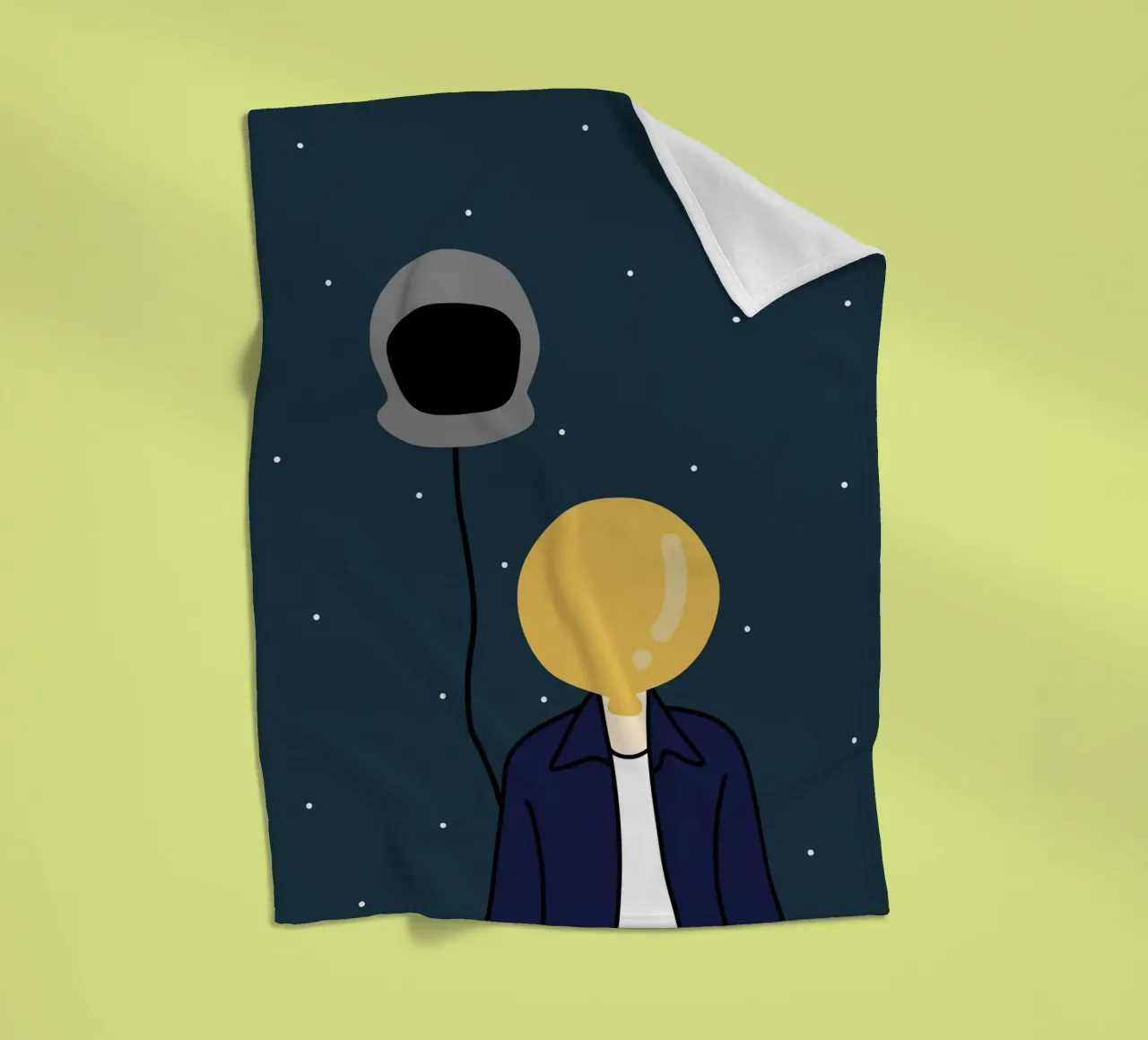 Martian fleece blanket by Little Dean