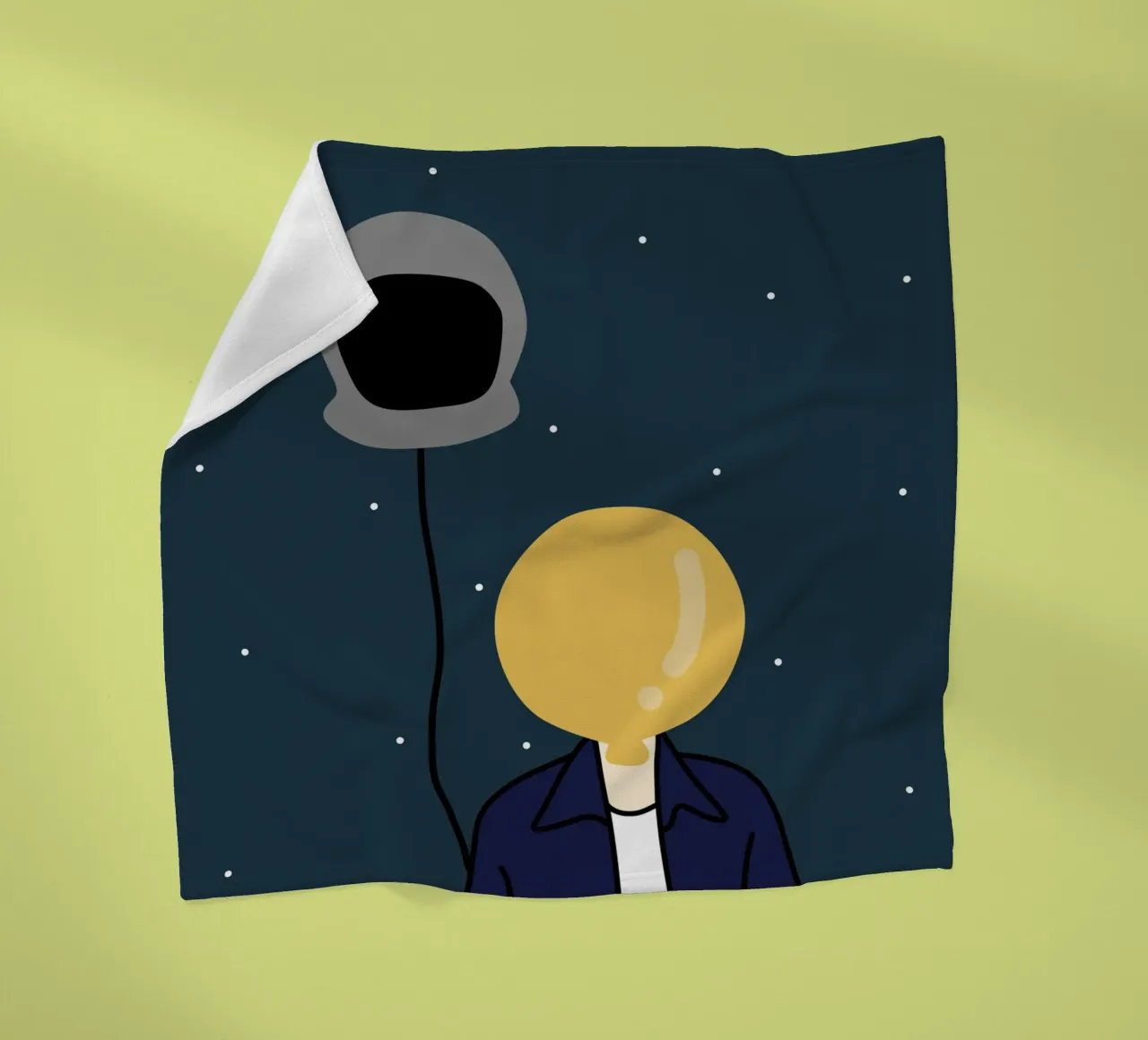 Martian fleece blanket by Little Dean