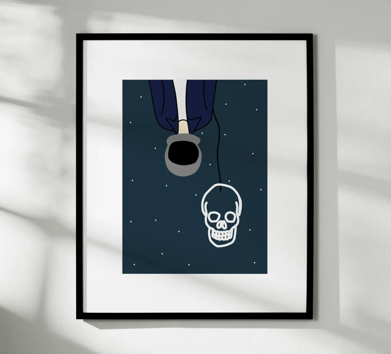Tod vom Mars Poster mit Aluminium Rahmen von Little Dean