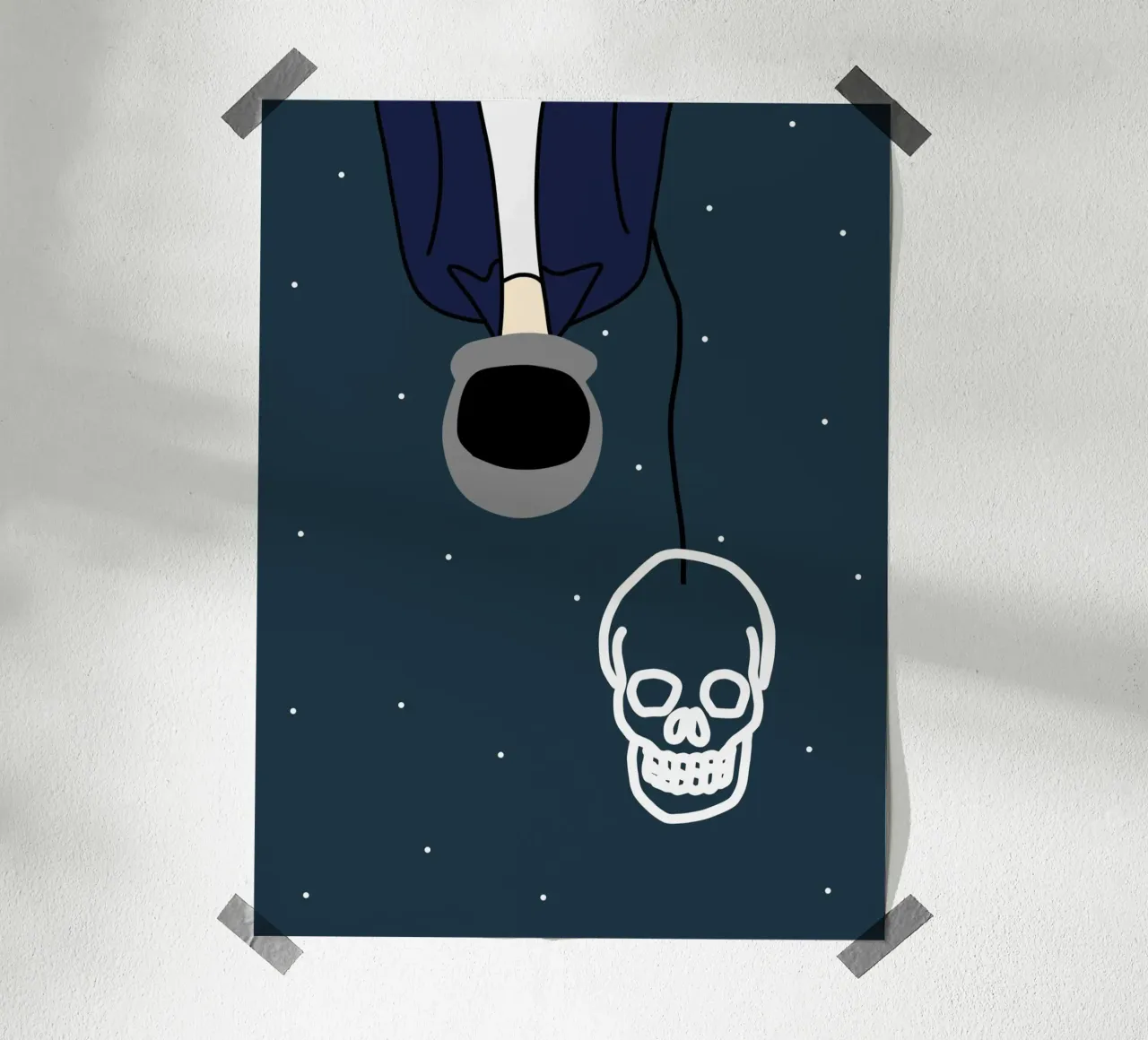 Tod vom Mars Poster mit Aluminium Rahmen von Little Dean