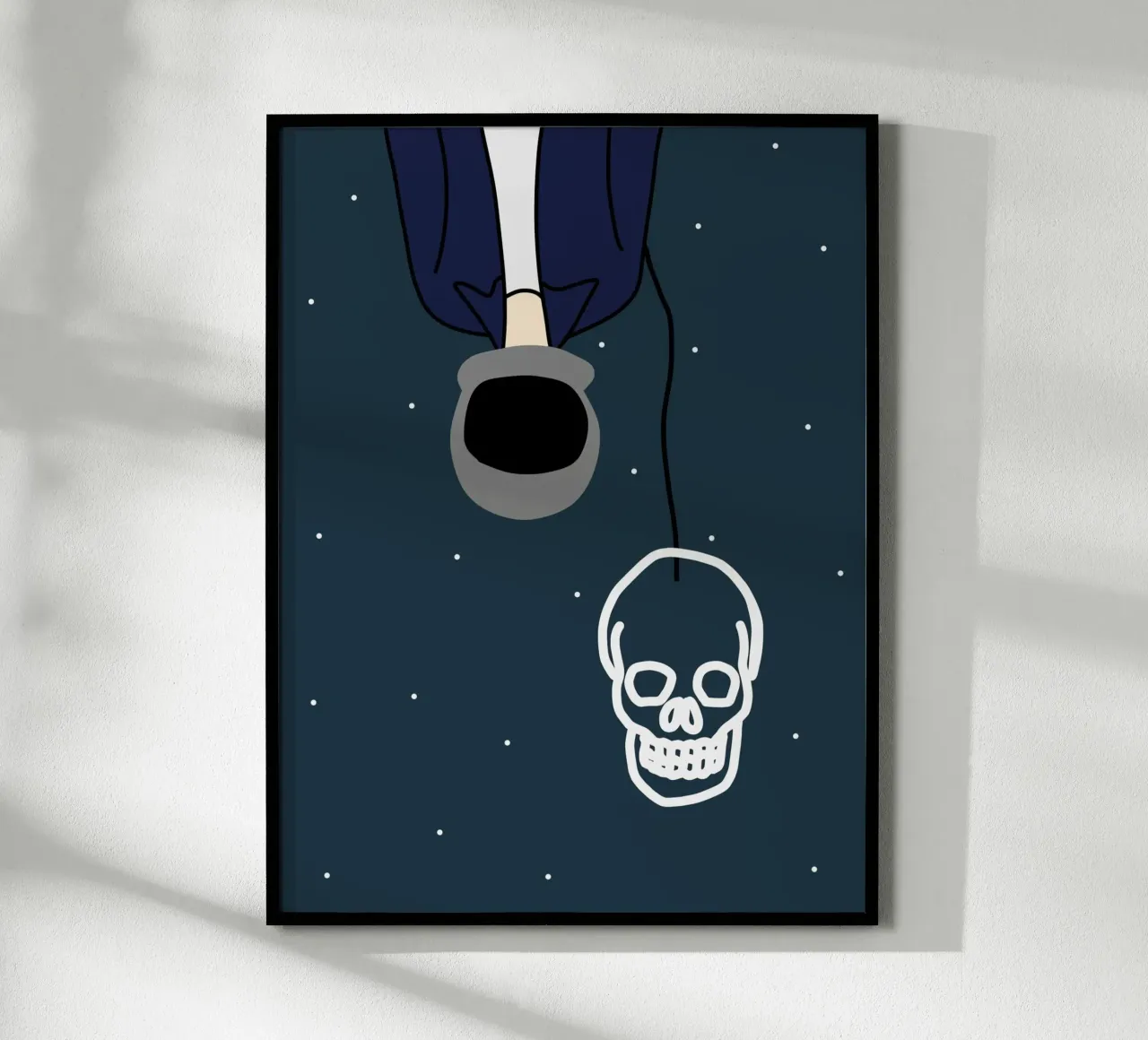 Tod vom Mars Poster mit Aluminium Rahmen von Little Dean