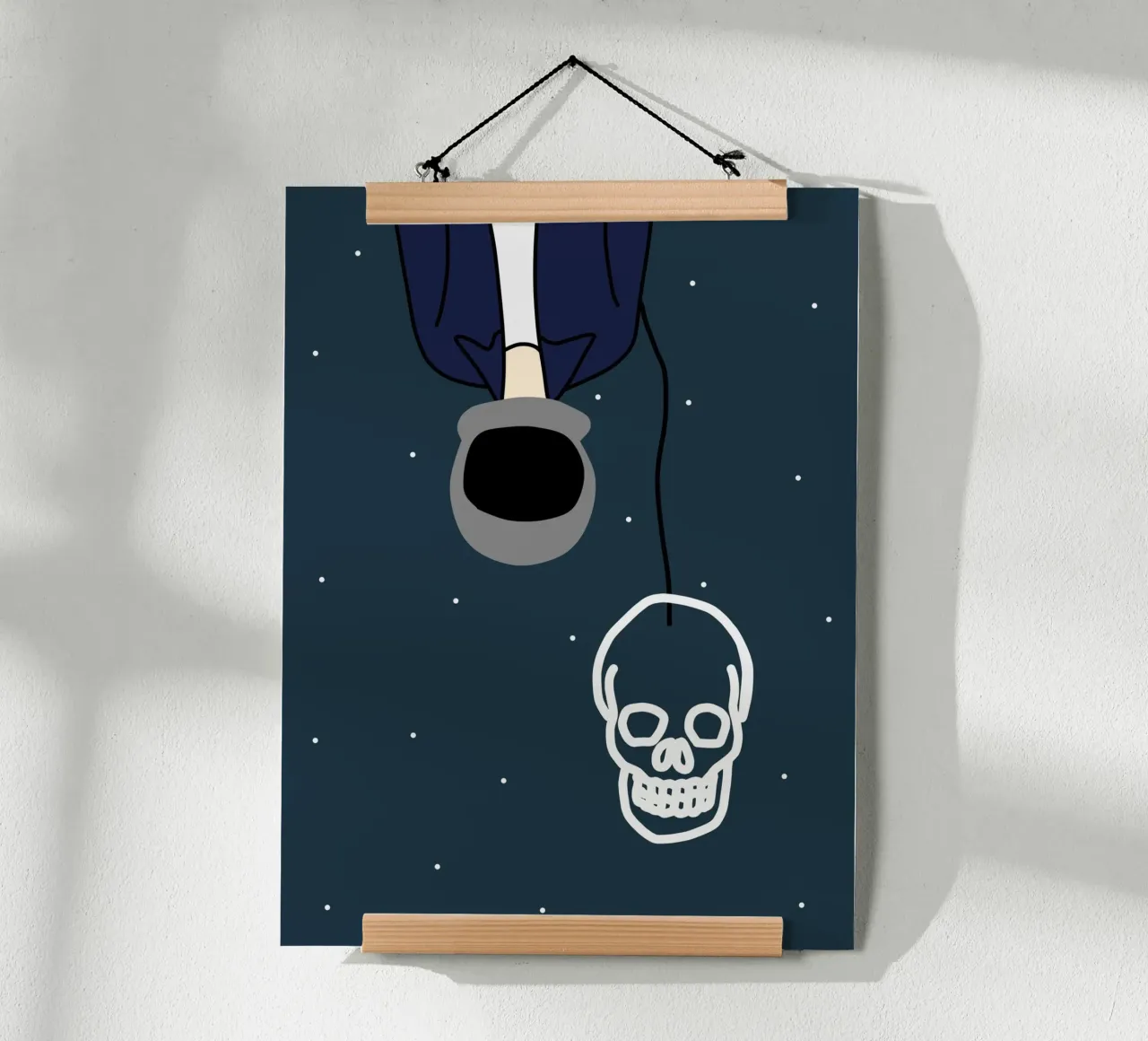 Tod vom Mars Poster mit Aluminium Rahmen von Little Dean