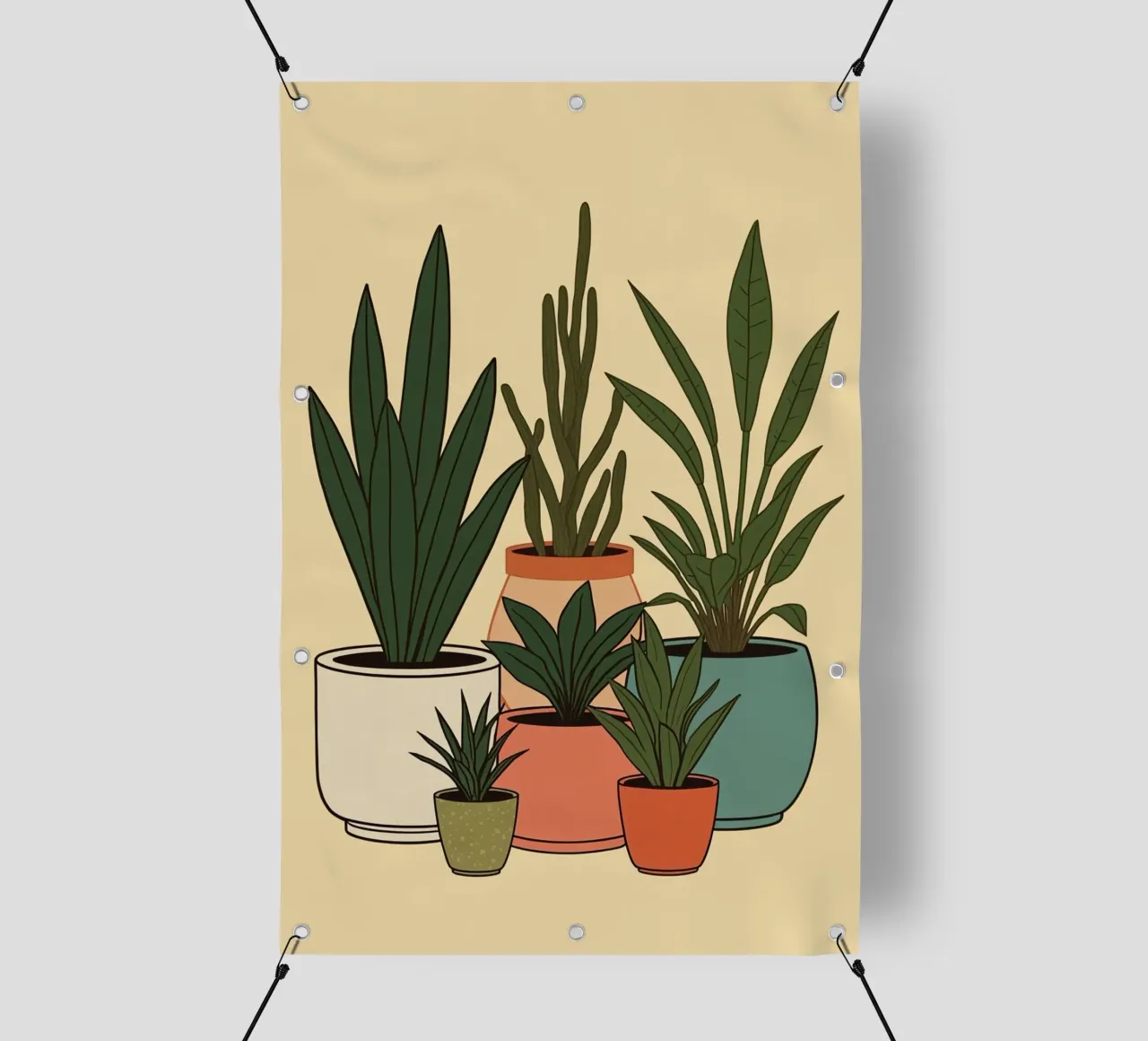 Sei piante in vaso telo in pvc da DesignDoodle