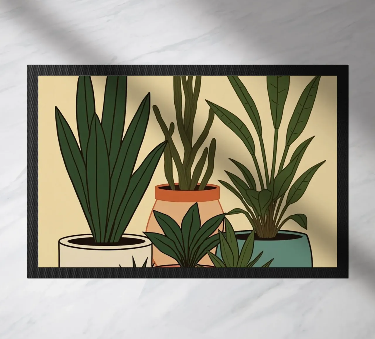 Sei piante in vaso zerbino da DesignDoodle