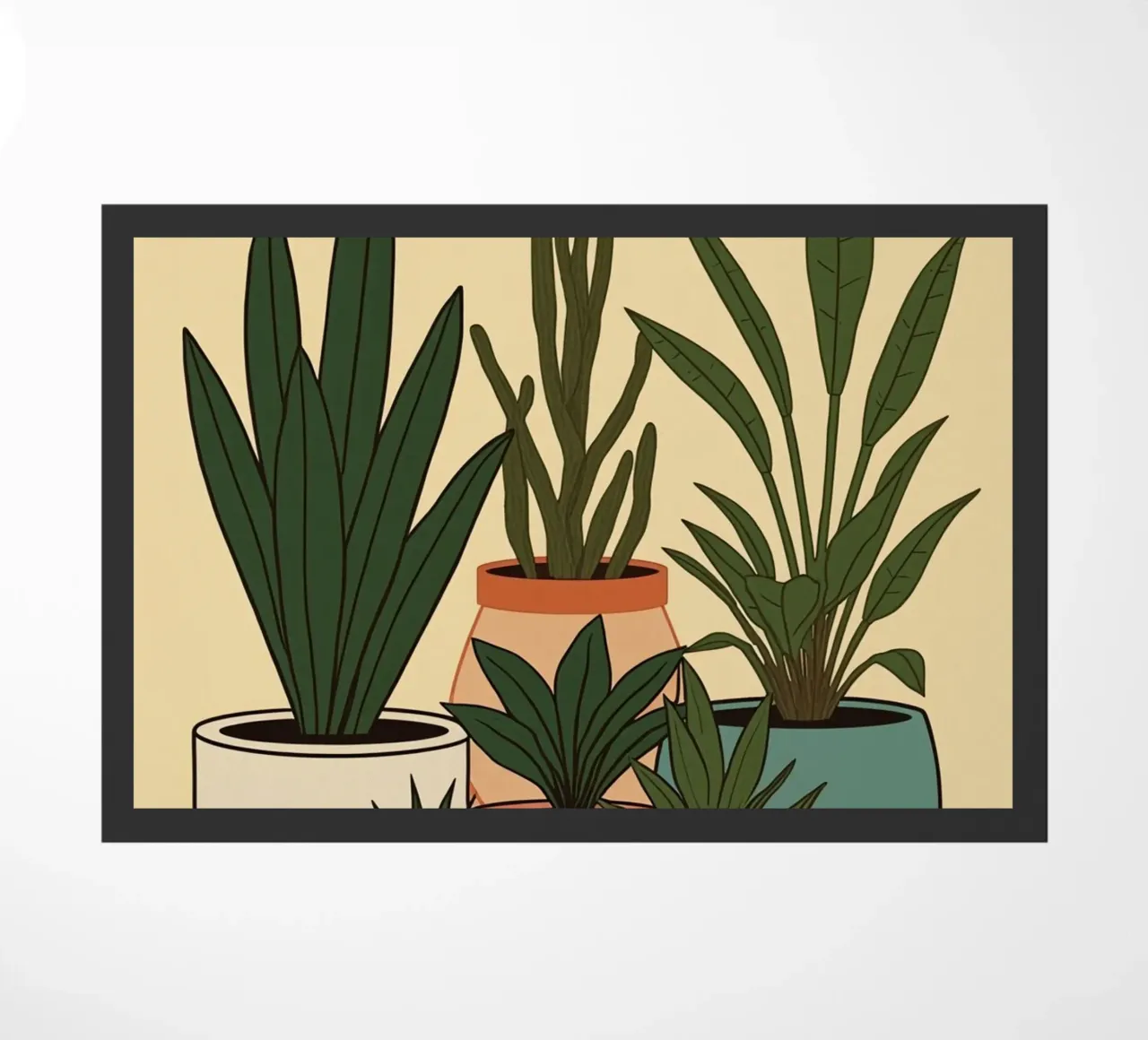 Sei piante in vaso zerbino da DesignDoodle