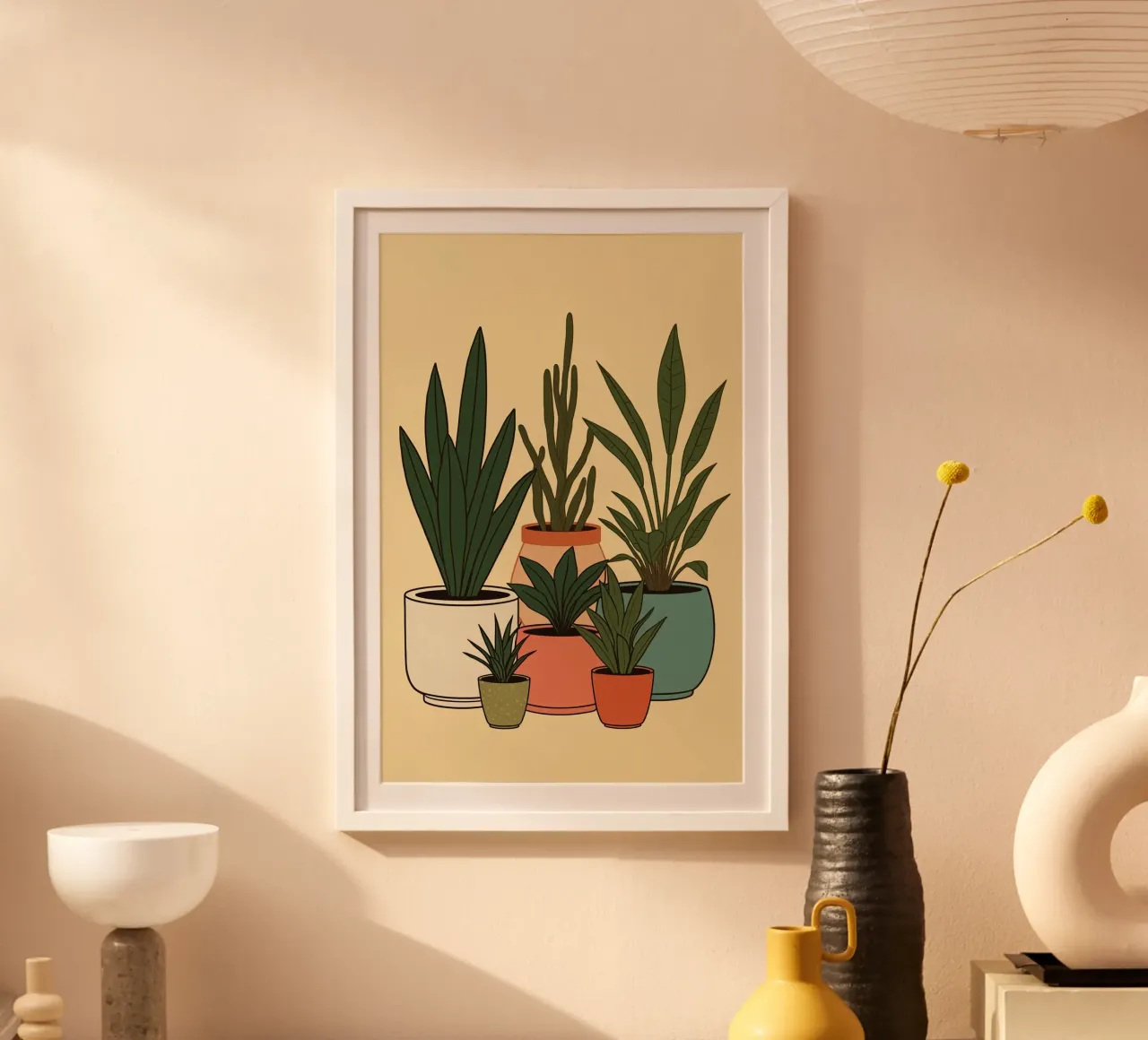 Sei piante in vaso poster da DesignDoodle