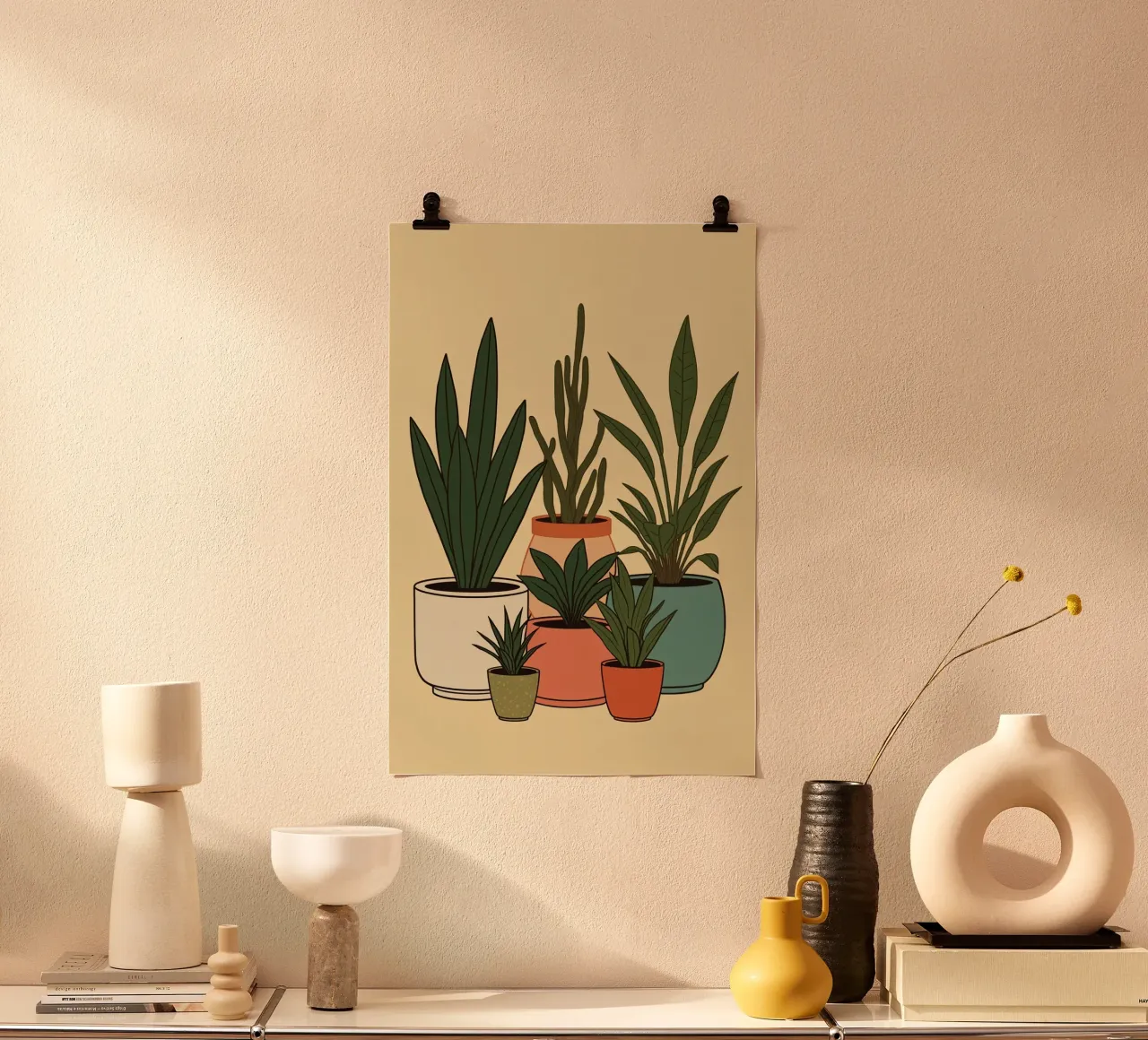 Sei piante in vaso poster da DesignDoodle