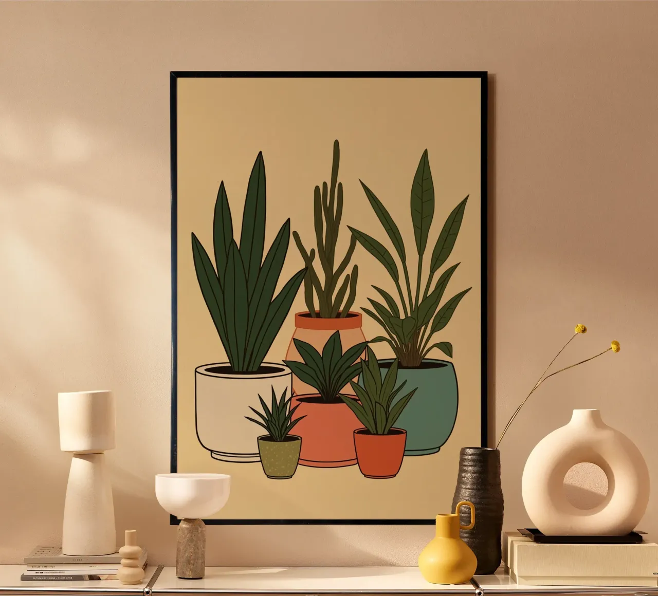 Sei piante in vaso poster da DesignDoodle