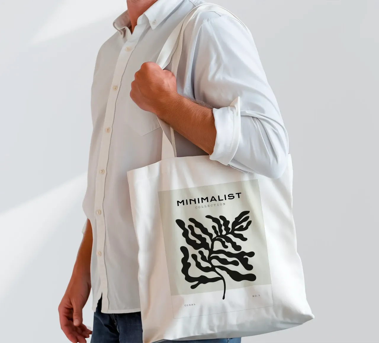 Boho Bohemian 4 Soft Coral 1 borsa in juta da Boho Print Collection