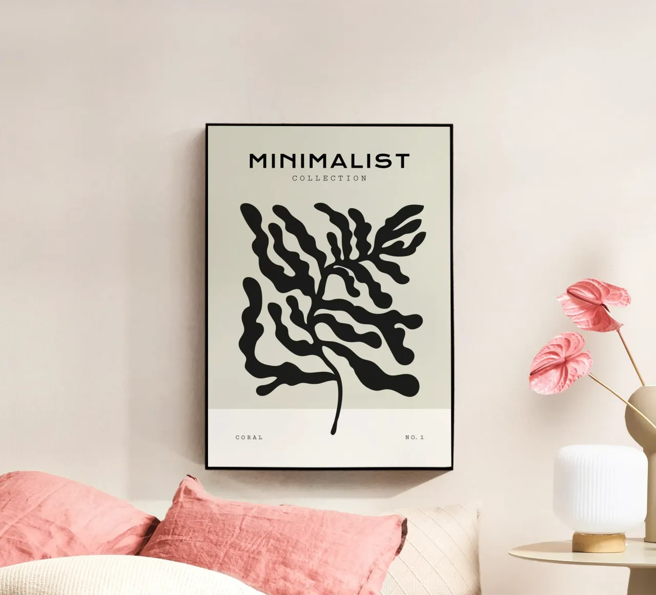 Boho Bohemian 4 Soft Coral 1 plexiglass da Boho Print Collection