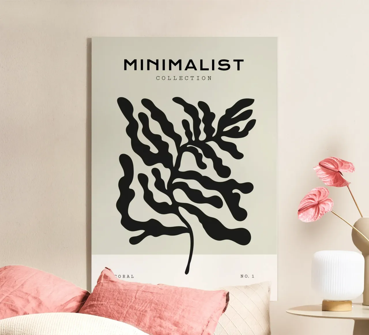 Boho Bohemian 4 Soft Coral 1 plexiglass da Boho Print Collection