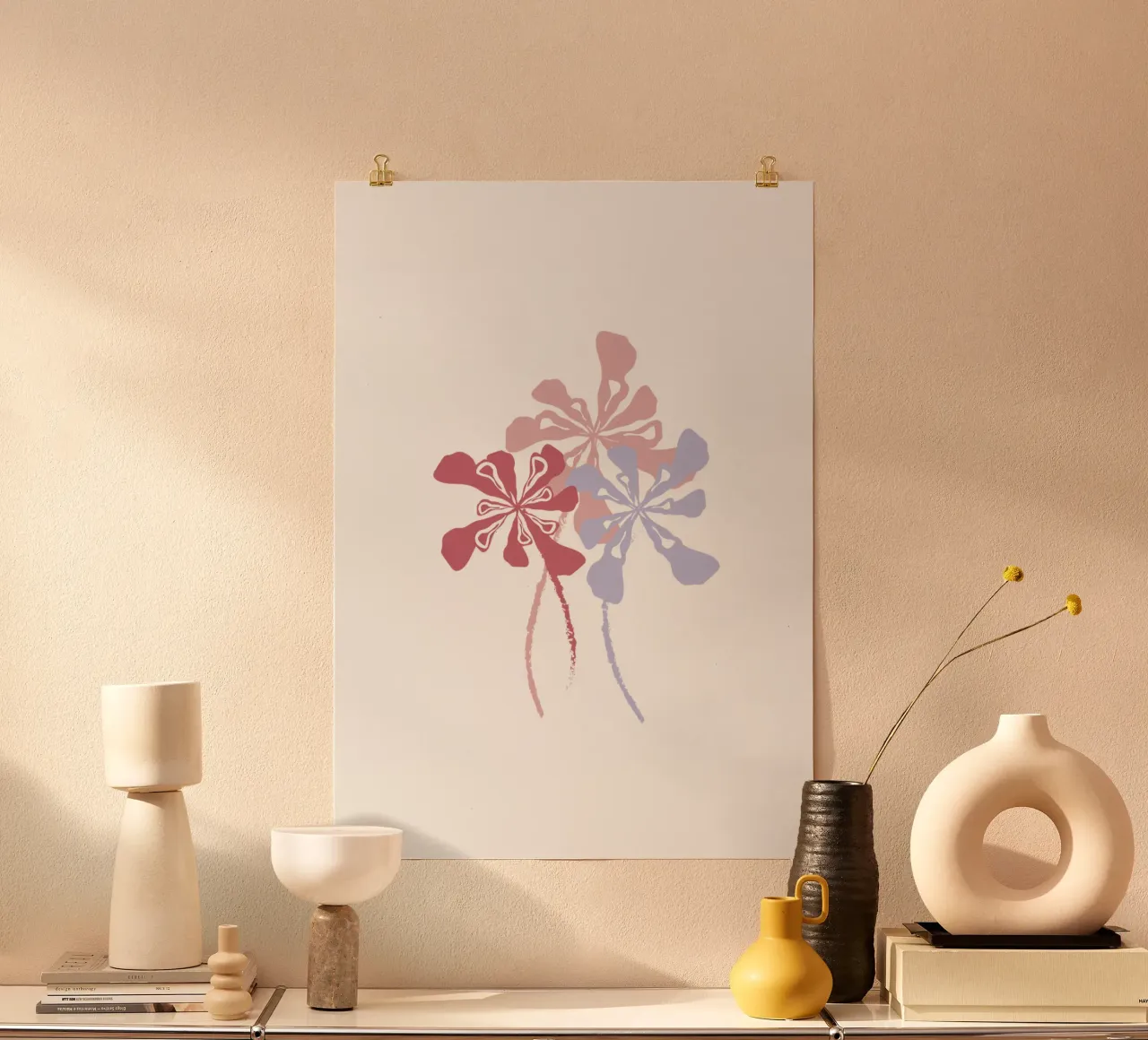 Fioriture affini poster con telaio in alluminio da Carrot & Soul