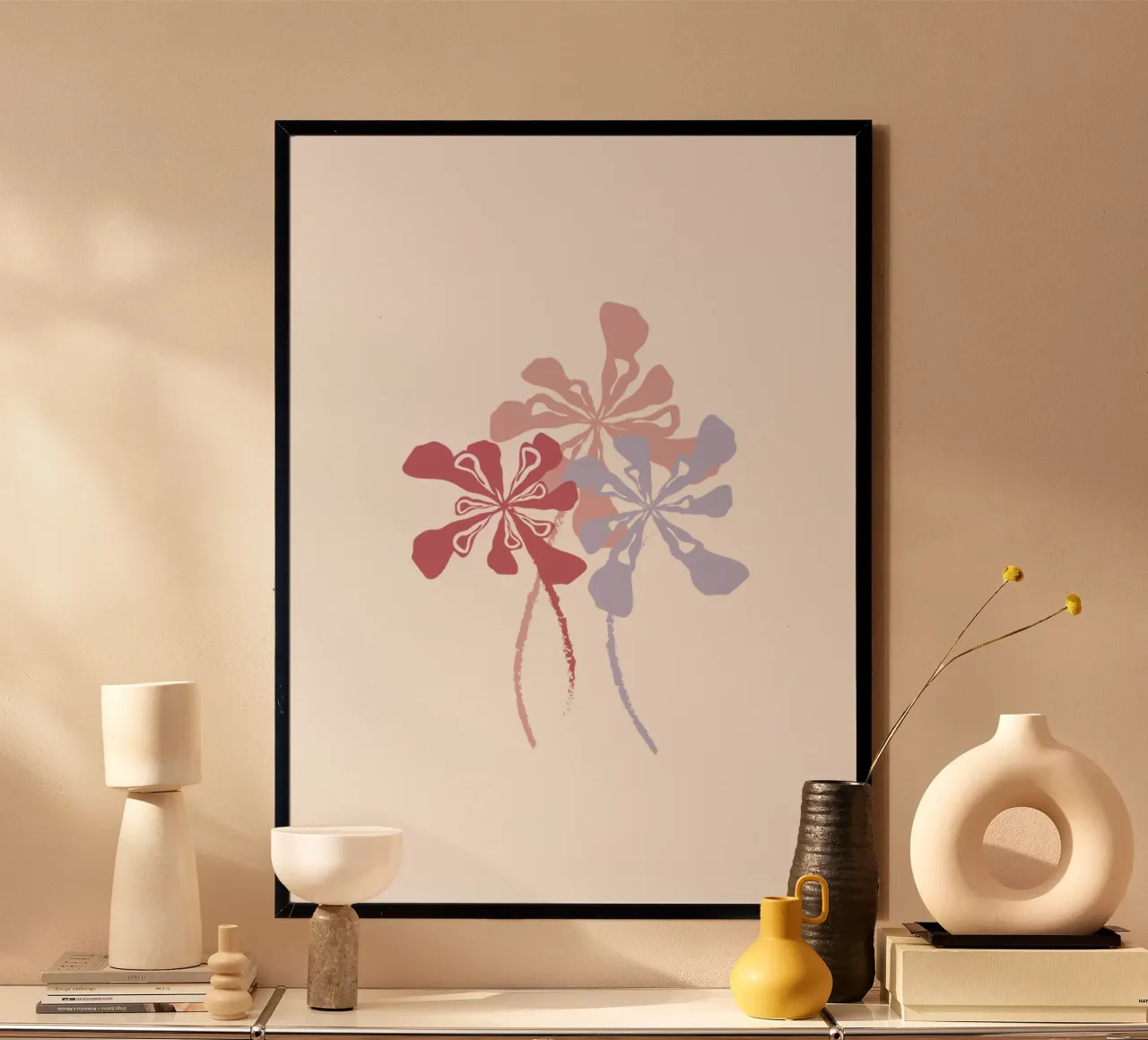 Fioriture affini poster con telaio in alluminio da Carrot & Soul