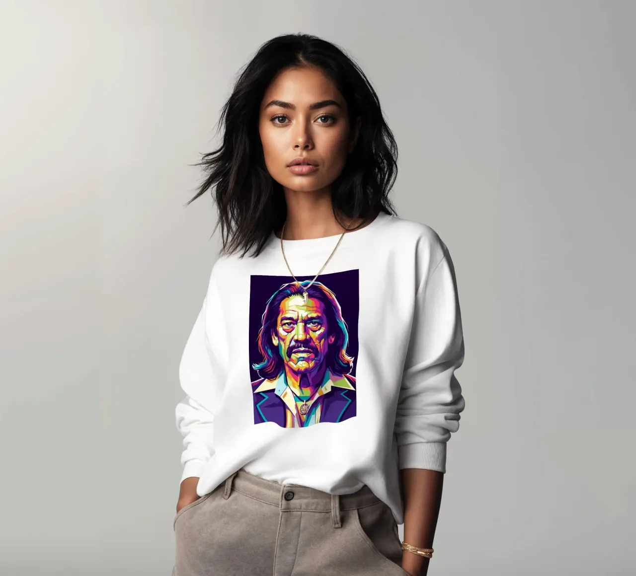 Ritratto pop art di Danny Trejo felpa da Hantamrata