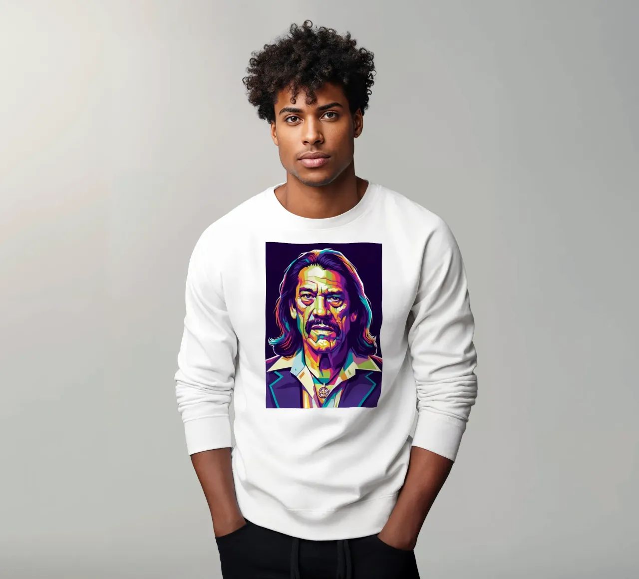 Ritratto pop art di Danny Trejo felpa da Hantamrata