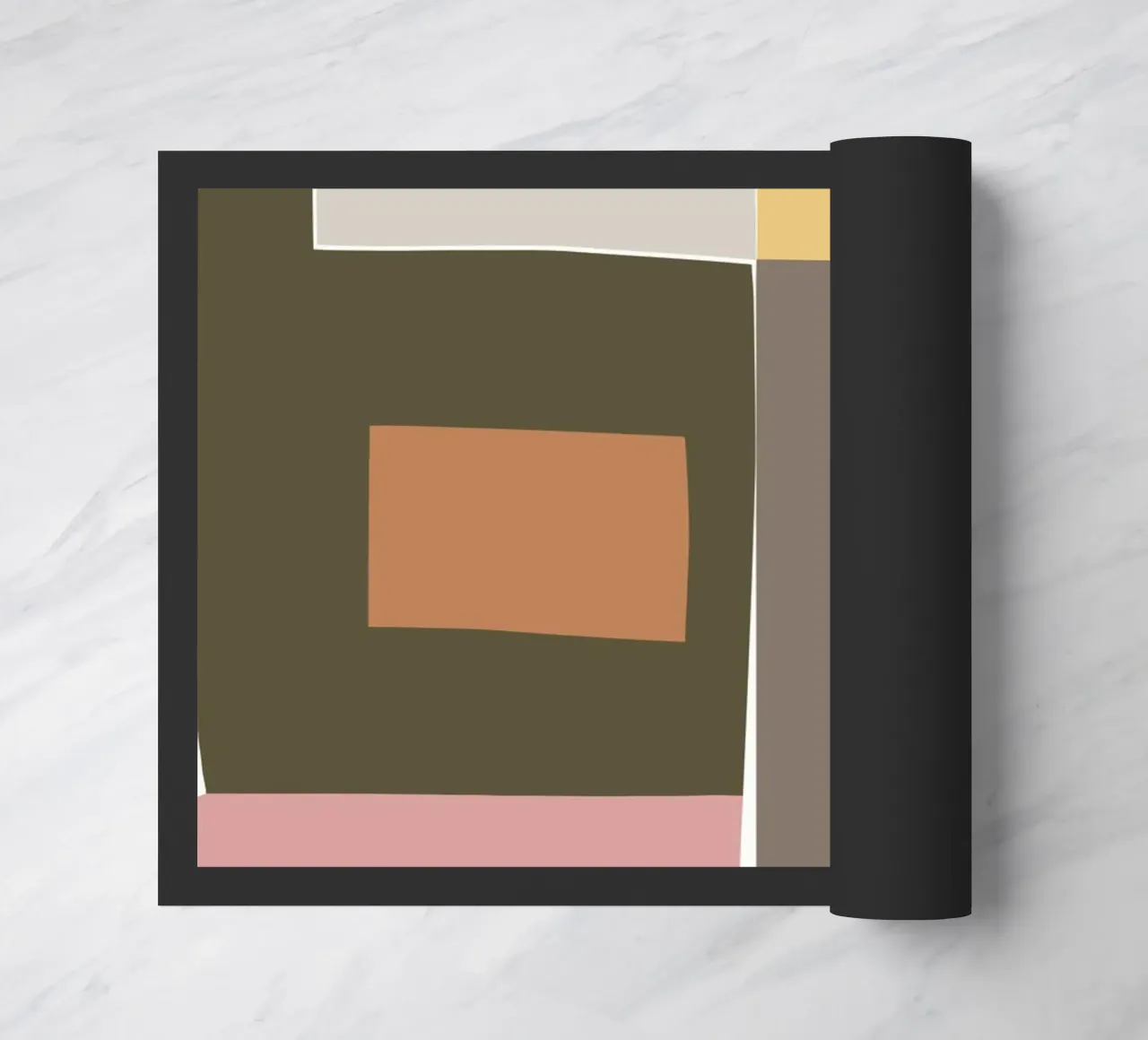Mosaic Color Blocking | Olive & Tan zerbino da sabidussi