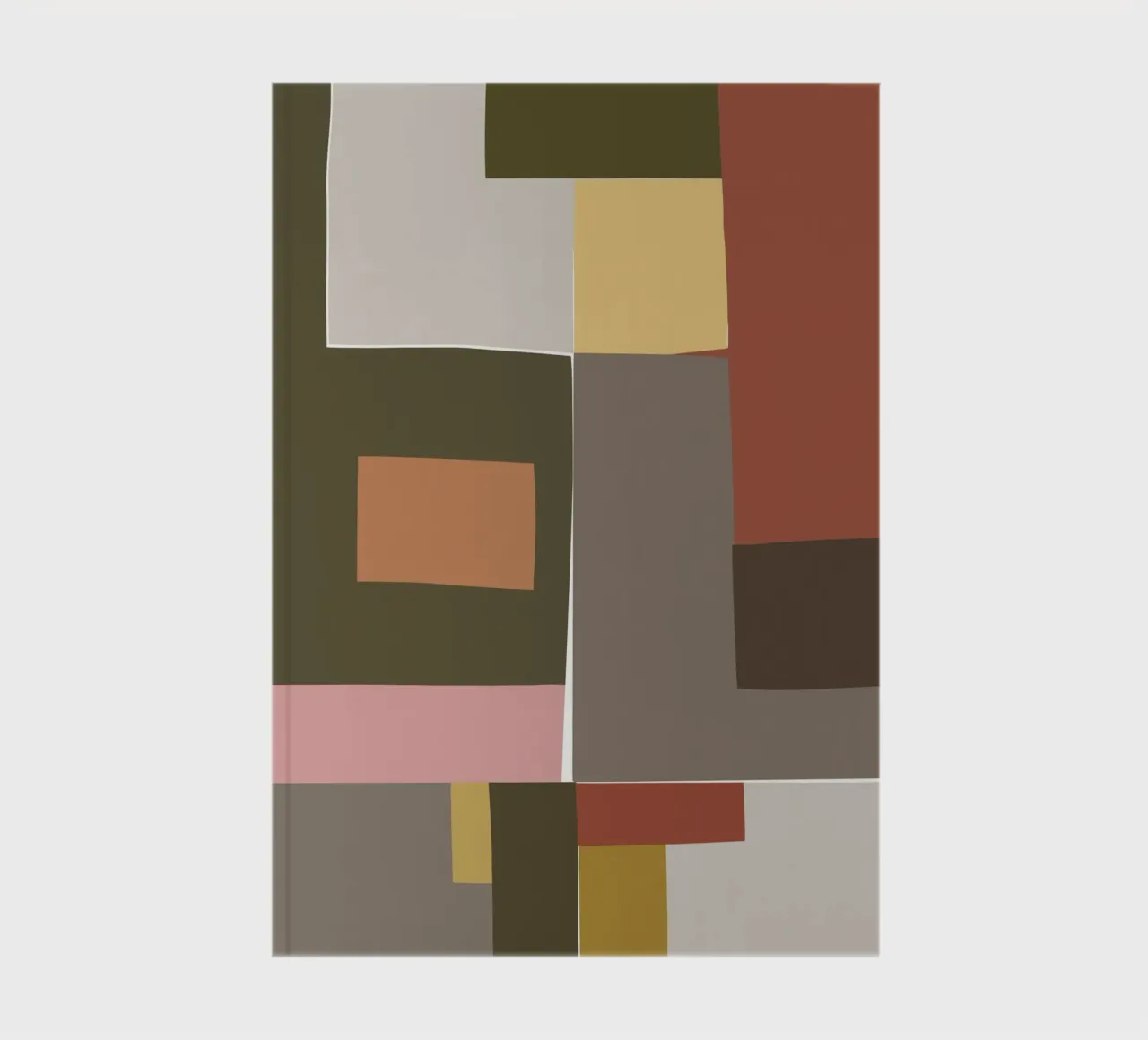 Mosaic Color Blocking | Olive & Tan notebook by sabidussi
