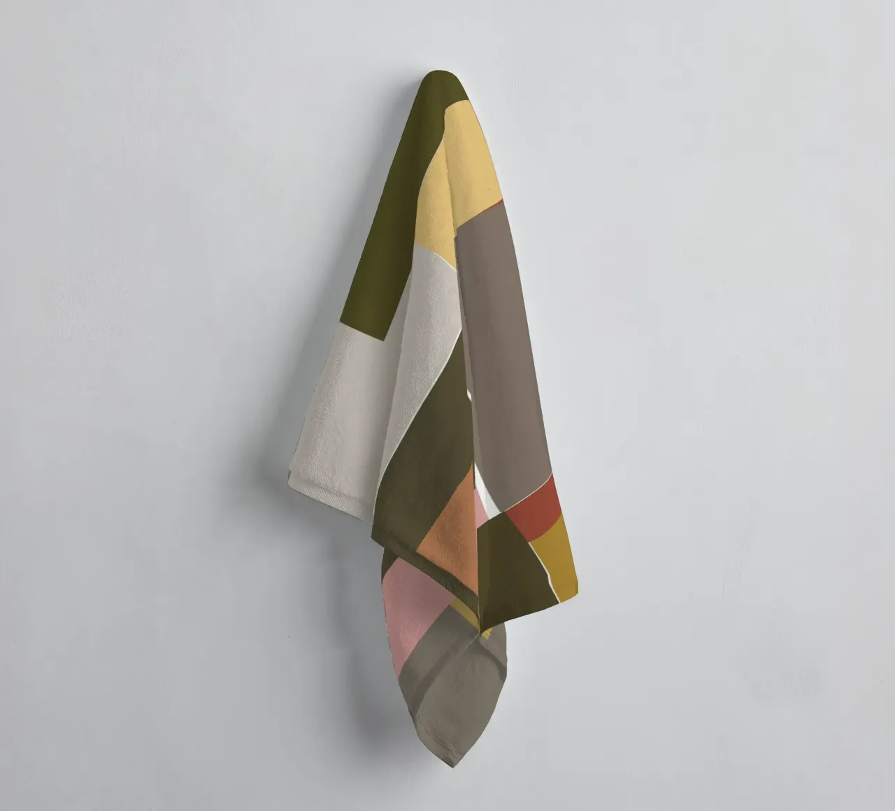 Mosaic Color Blocking | Olive & Tan asciugamano da bagno da sabidussi