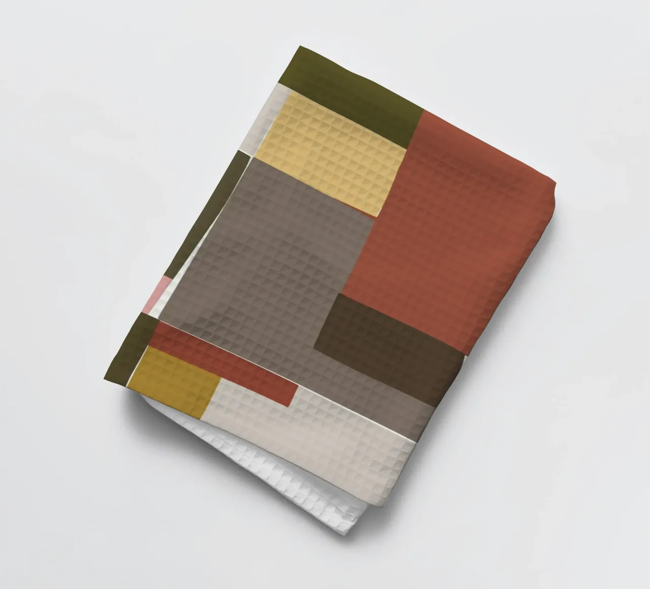Mosaic Color Blocking | Olive & Tan canovaccio da cucina da sabidussi