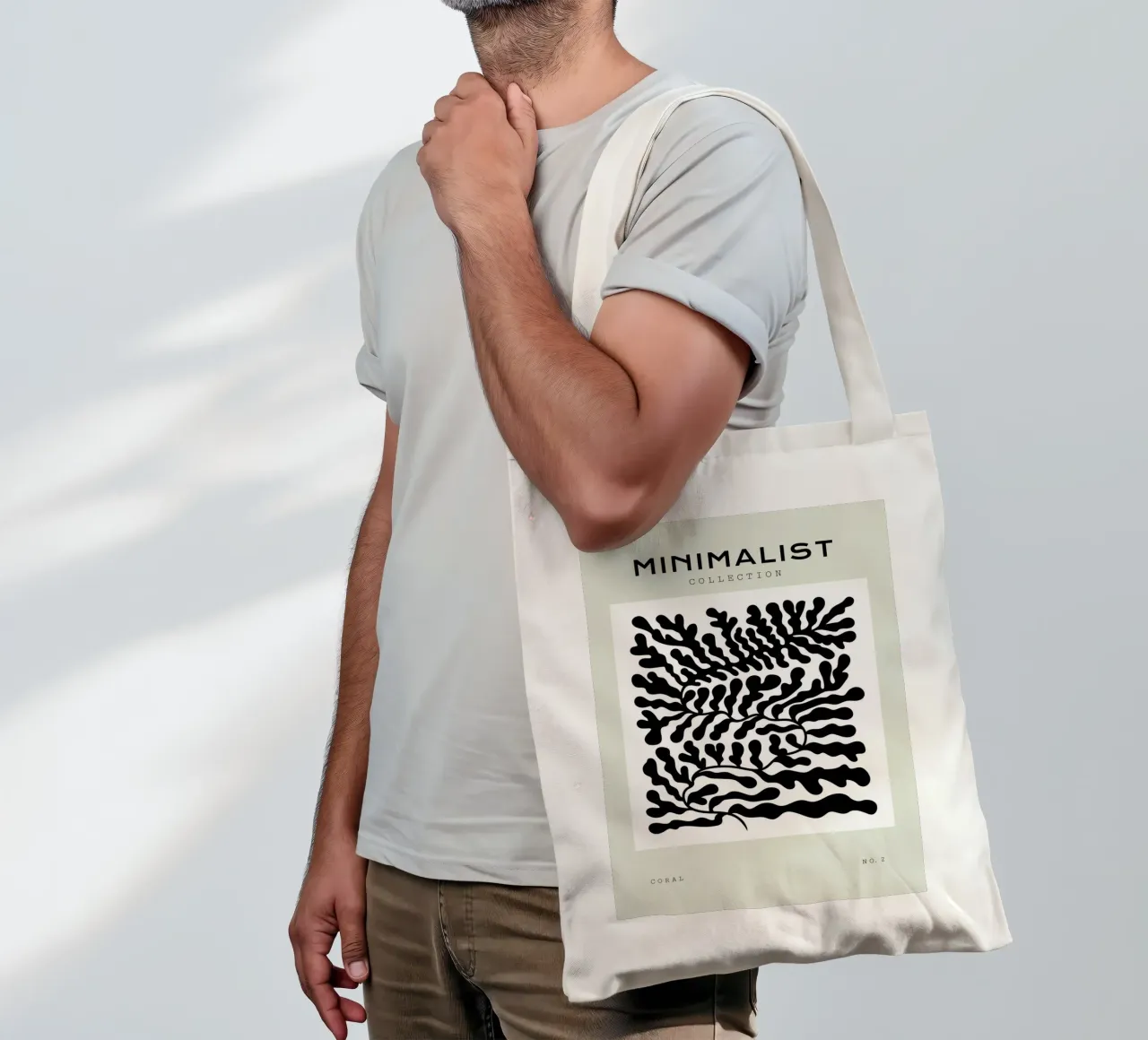 Boho Bohemian 4 Soft Coral 2 borsa in juta da Boho Print Collection