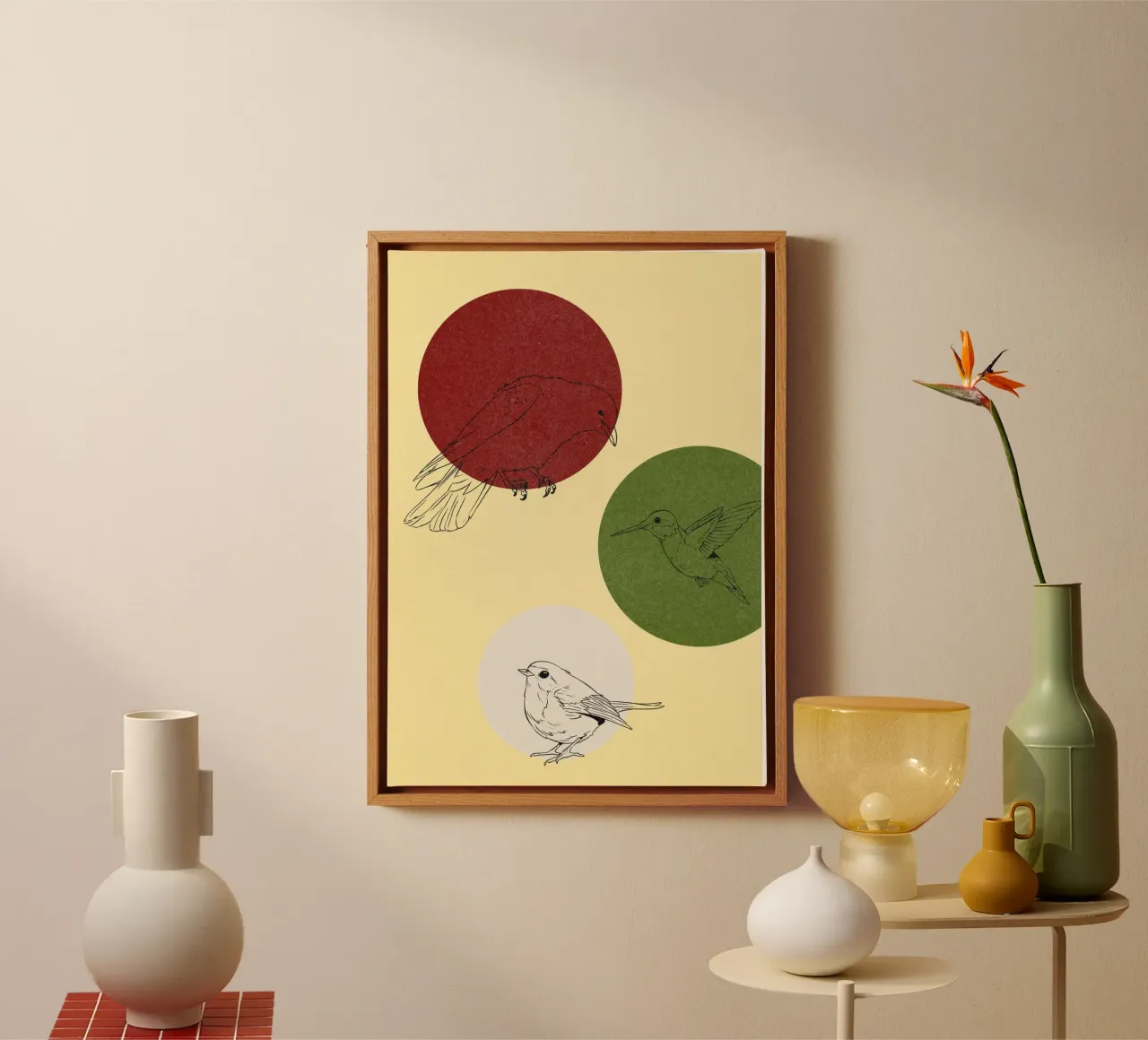 Bird Talk tela con Cornice a cassetta da https://www.juniqe.com/de/shop/artemis
