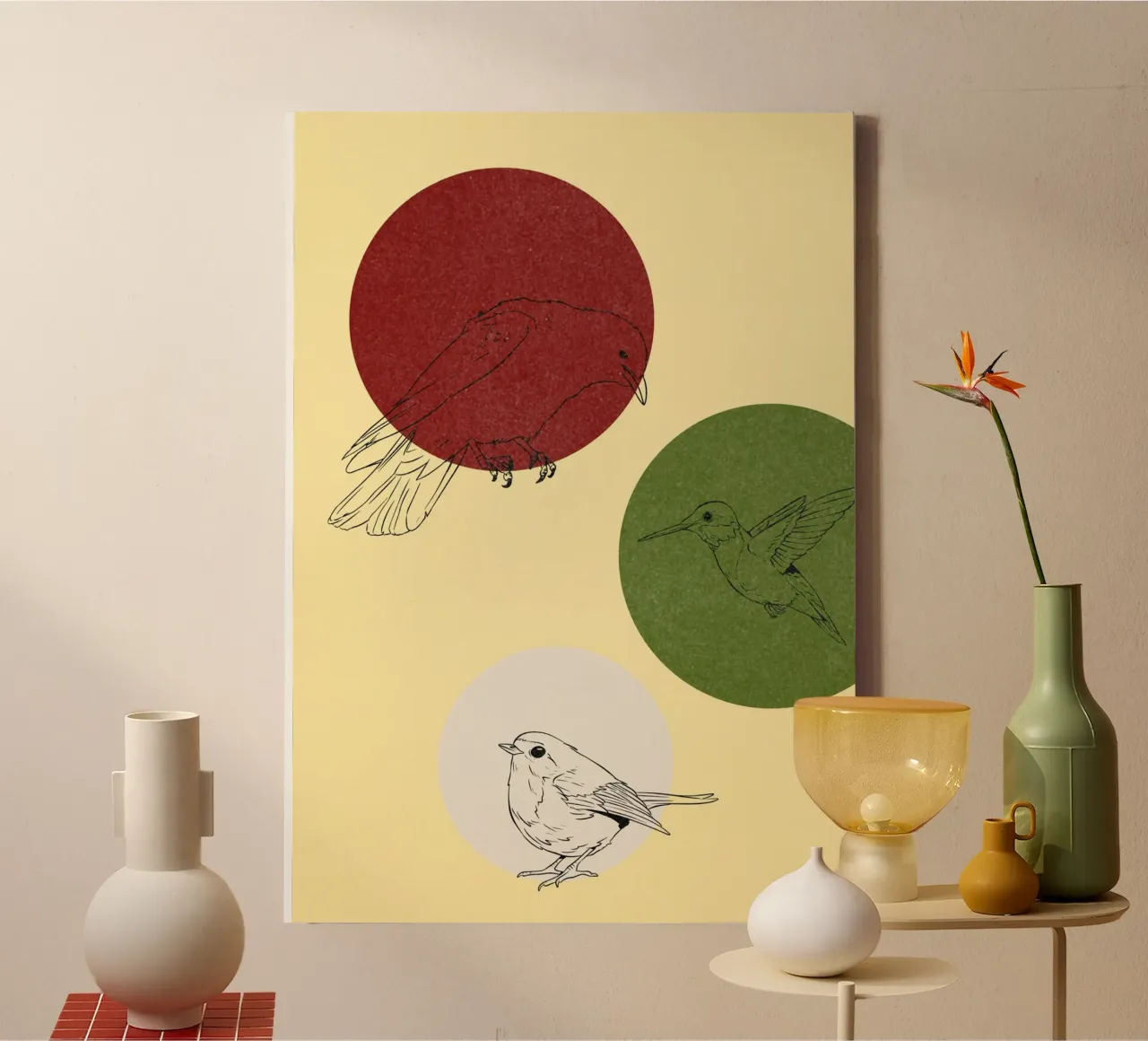 Bird Talk tela con Cornice a cassetta da https://www.juniqe.com/de/shop/artemis