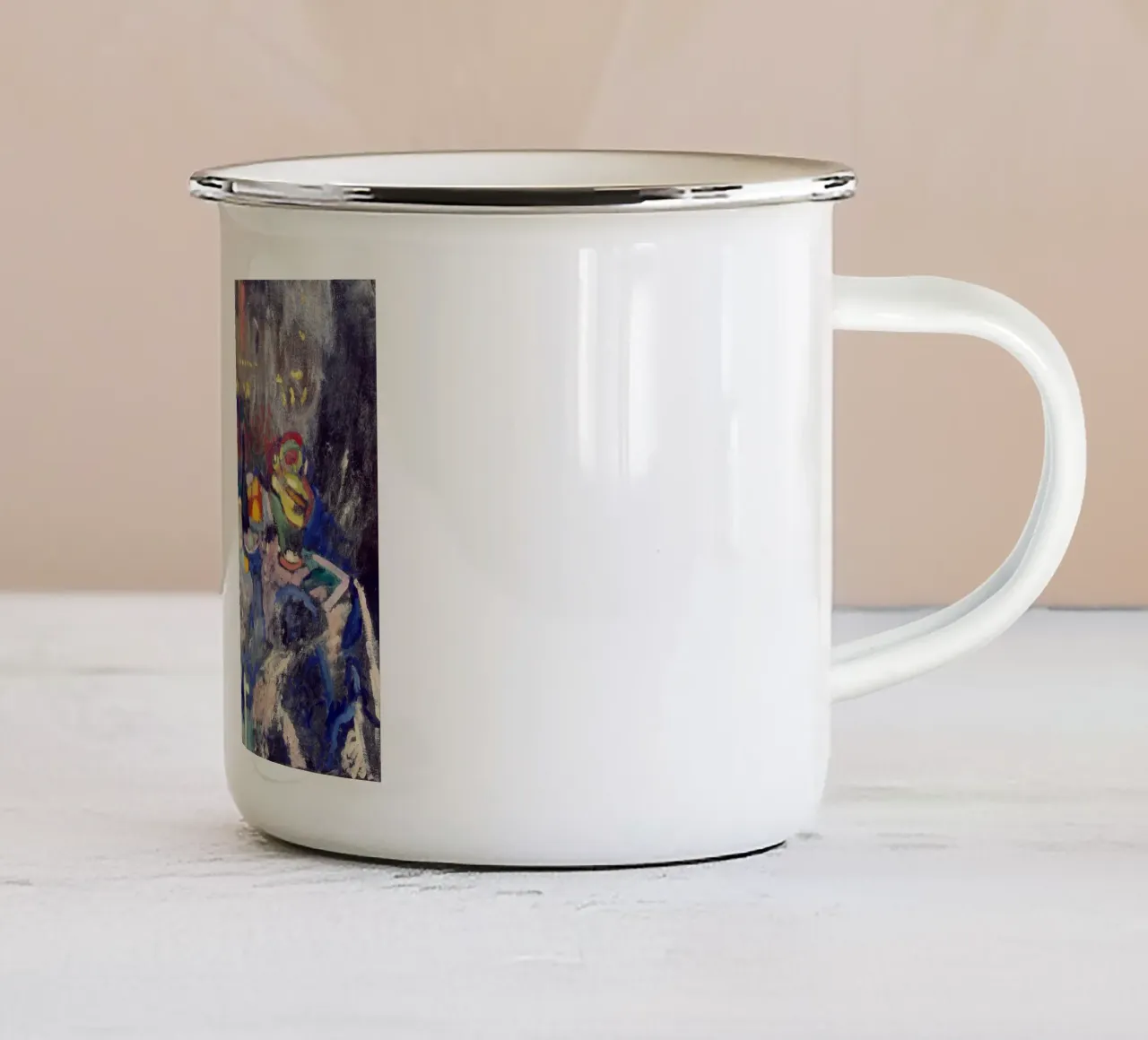 cibo pieno in tavola tazza in smalto da briyan shop