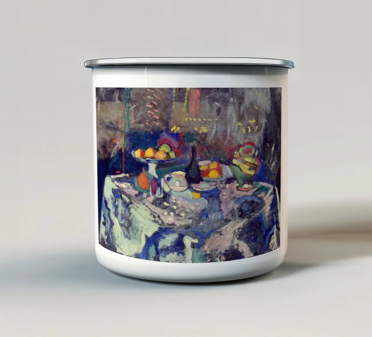 cibo pieno in tavola tazza in smalto da briyan shop