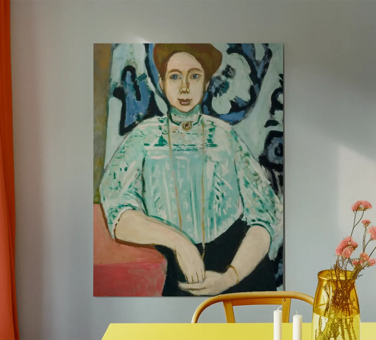 donna aggraziata poster con telaio in alluminio da briyan shop