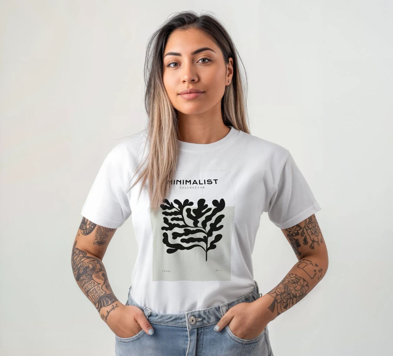 Boho Bohemian 4 Soft Coral 3 T-Shirt von Boho Print Collection