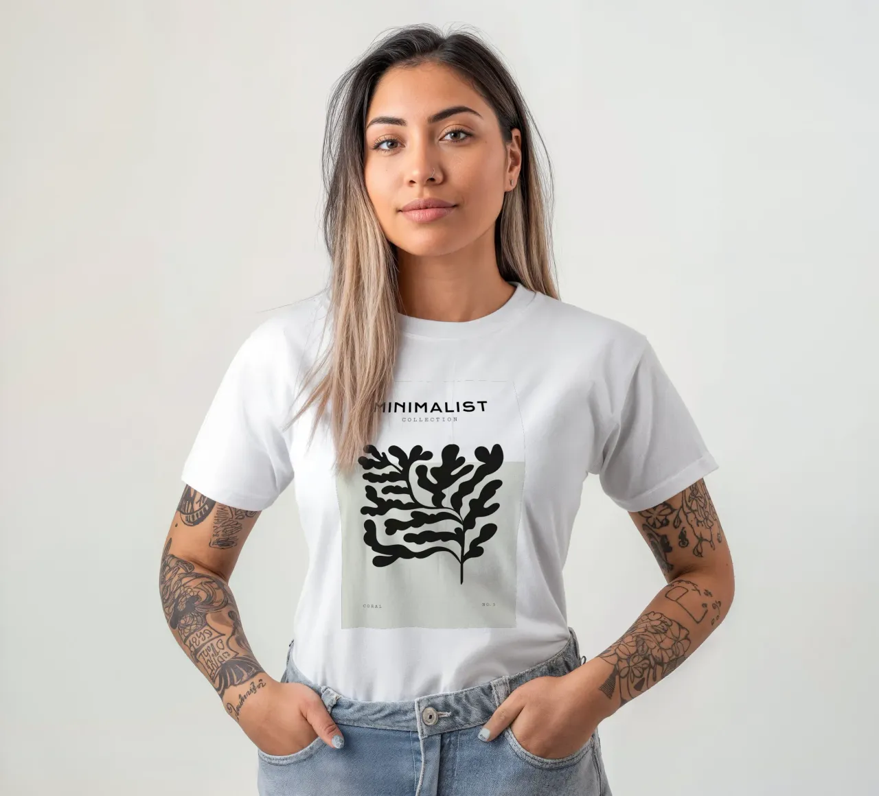 Boho Bohemian 4 Soft Coral 3 t-shirt by Boho Print Collection