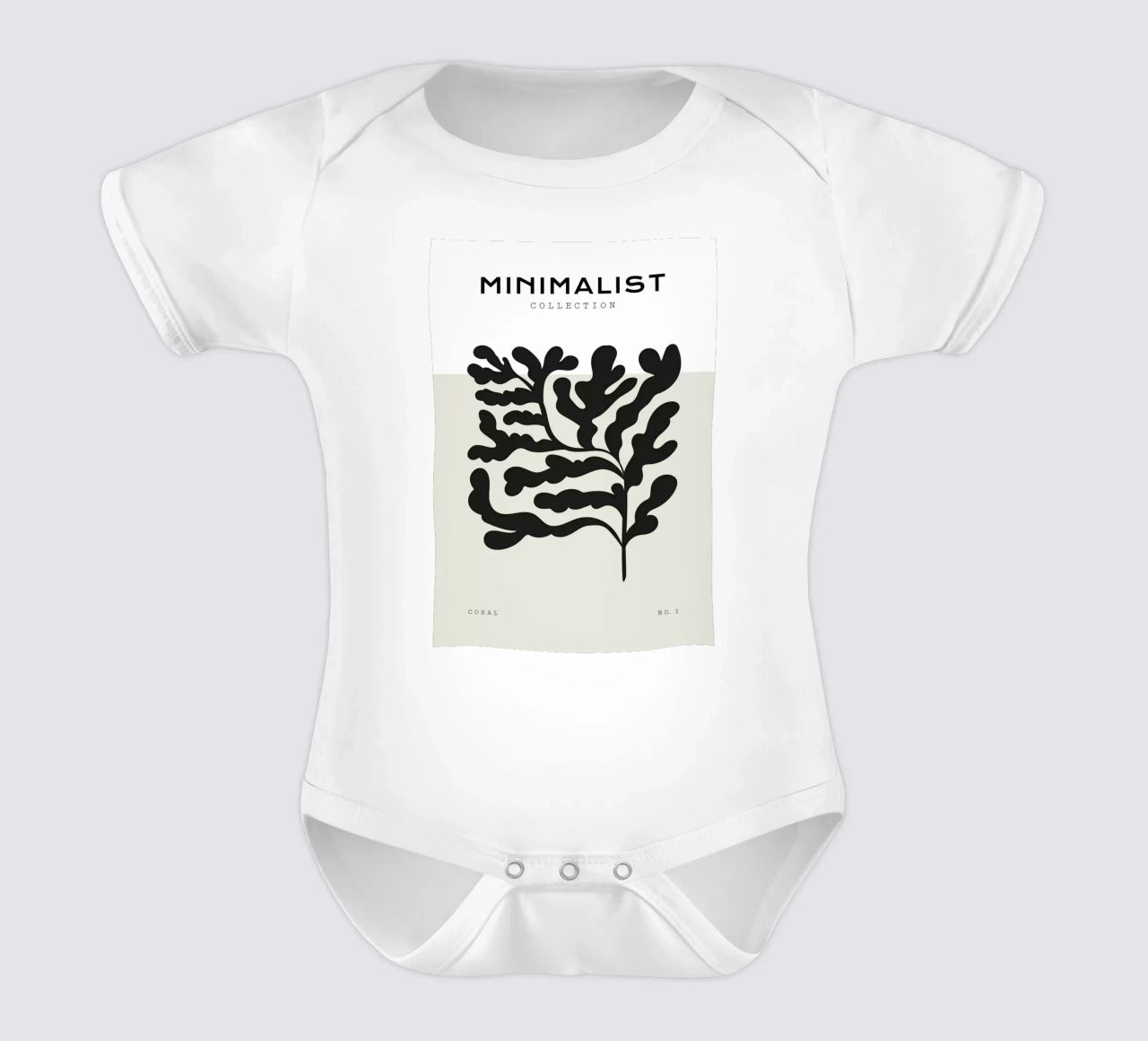 Boho Bohemian 4 Soft Coral 3 Kurzarm Babybody von Boho Print Collection
