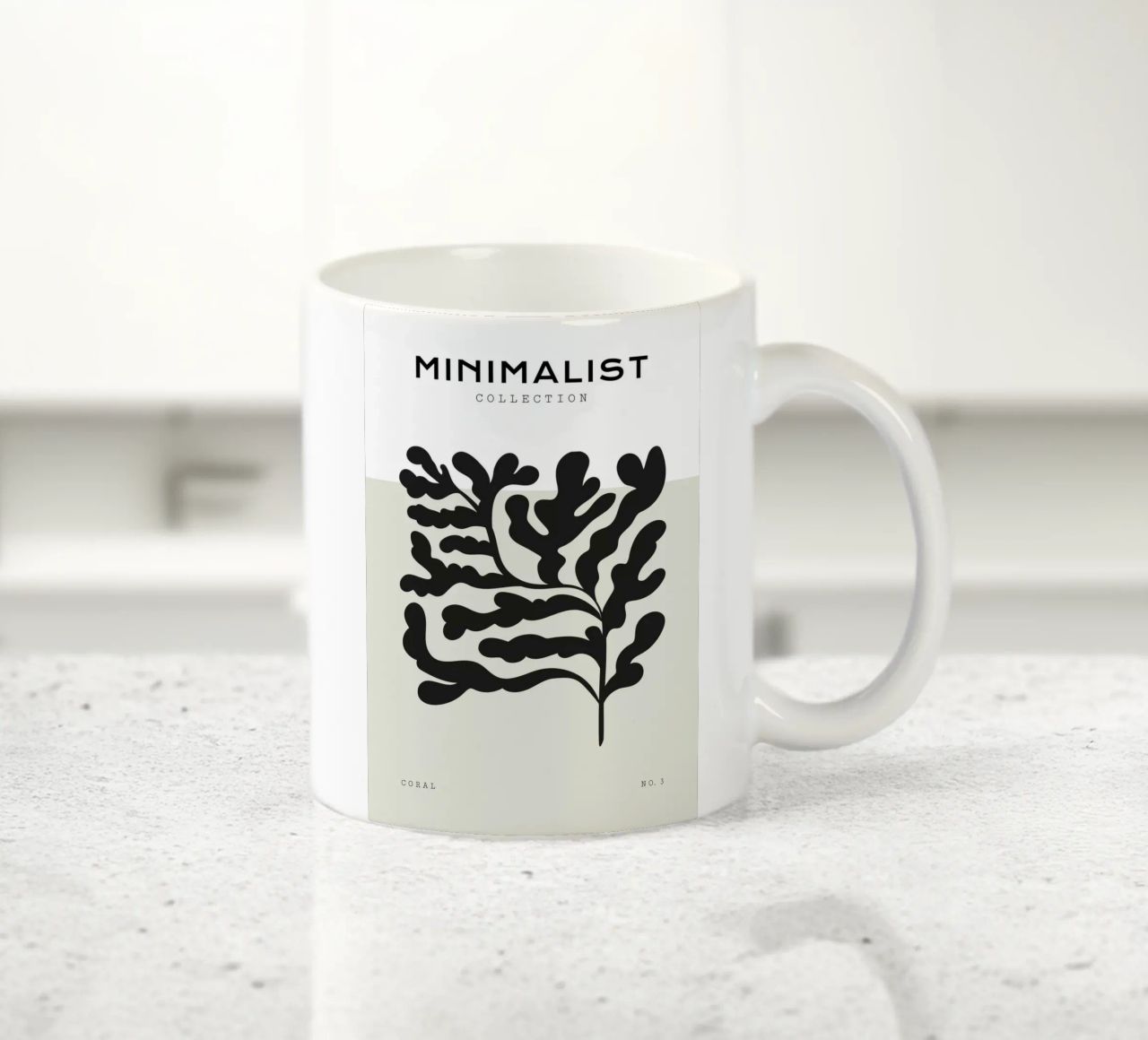 Boho Bohemian 4 Soft Coral 3 tazza in ceramica da Boho Print Collection