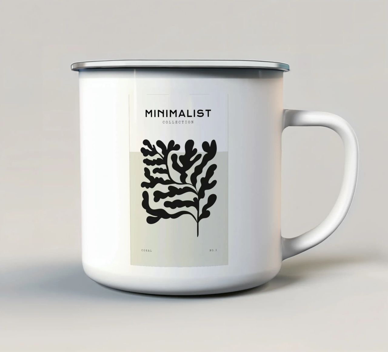 Boho Bohemian 4 Soft Coral 3 mug en émail de Boho Print Collection