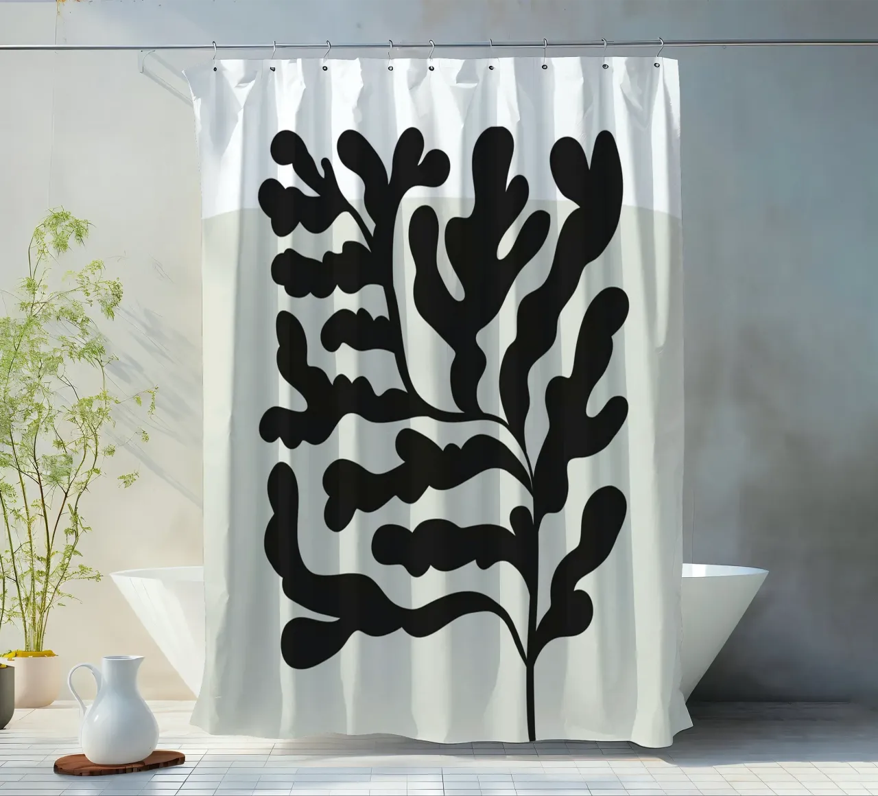 Boho Bohemian 4 Soft Coral 3 tenda da doccia da Boho Print Collection