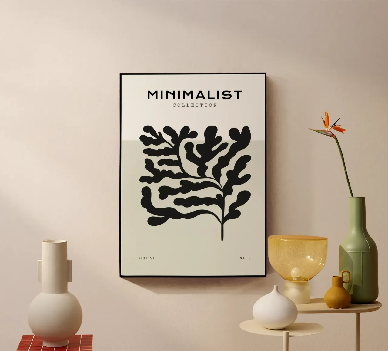 Boho Bohemian 4 Soft Coral 3 plexiglass da Boho Print Collection